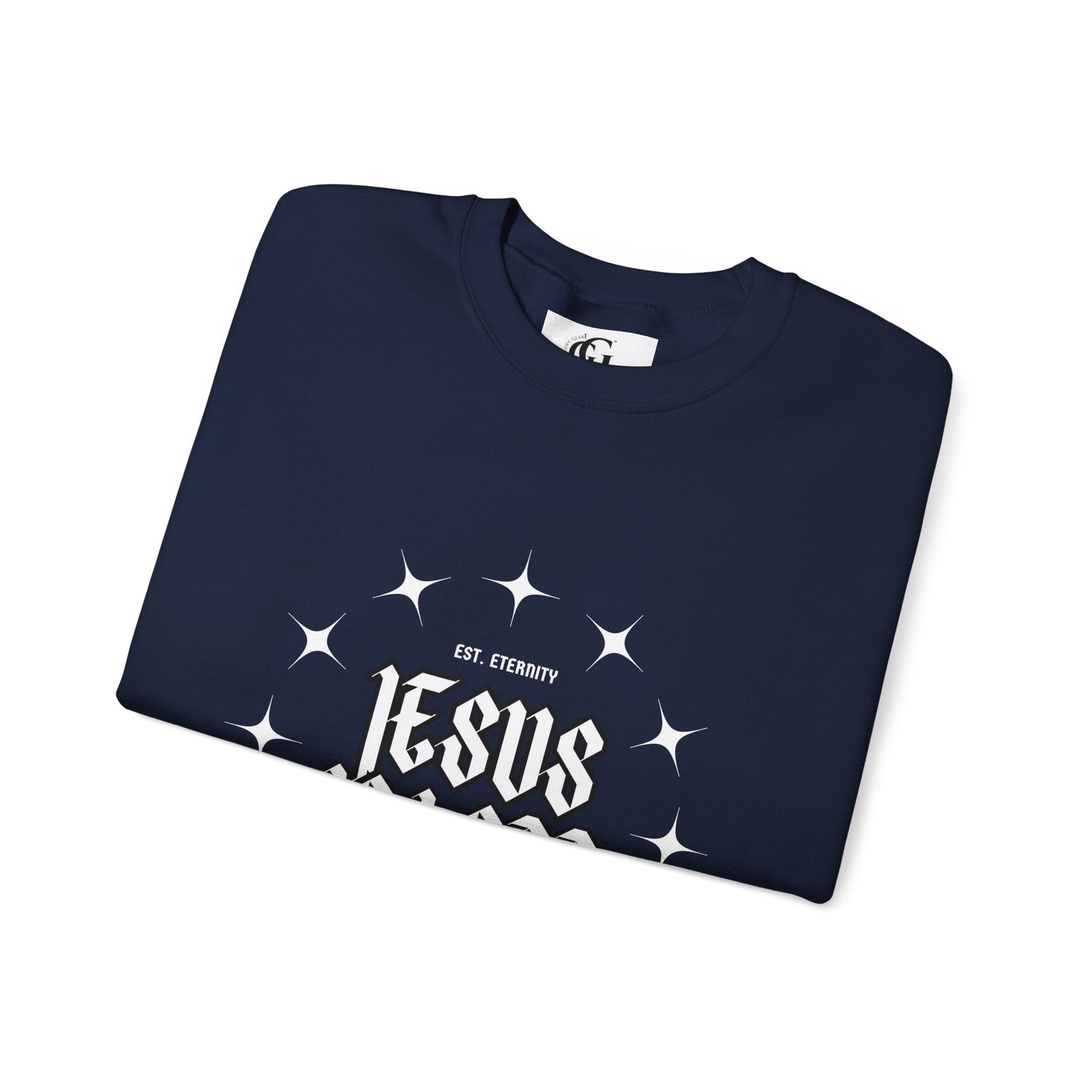 Faith-Inspired Unisex Heavy Blend Crewneck Sweatshirt - 'Jesus Is Lord' Design