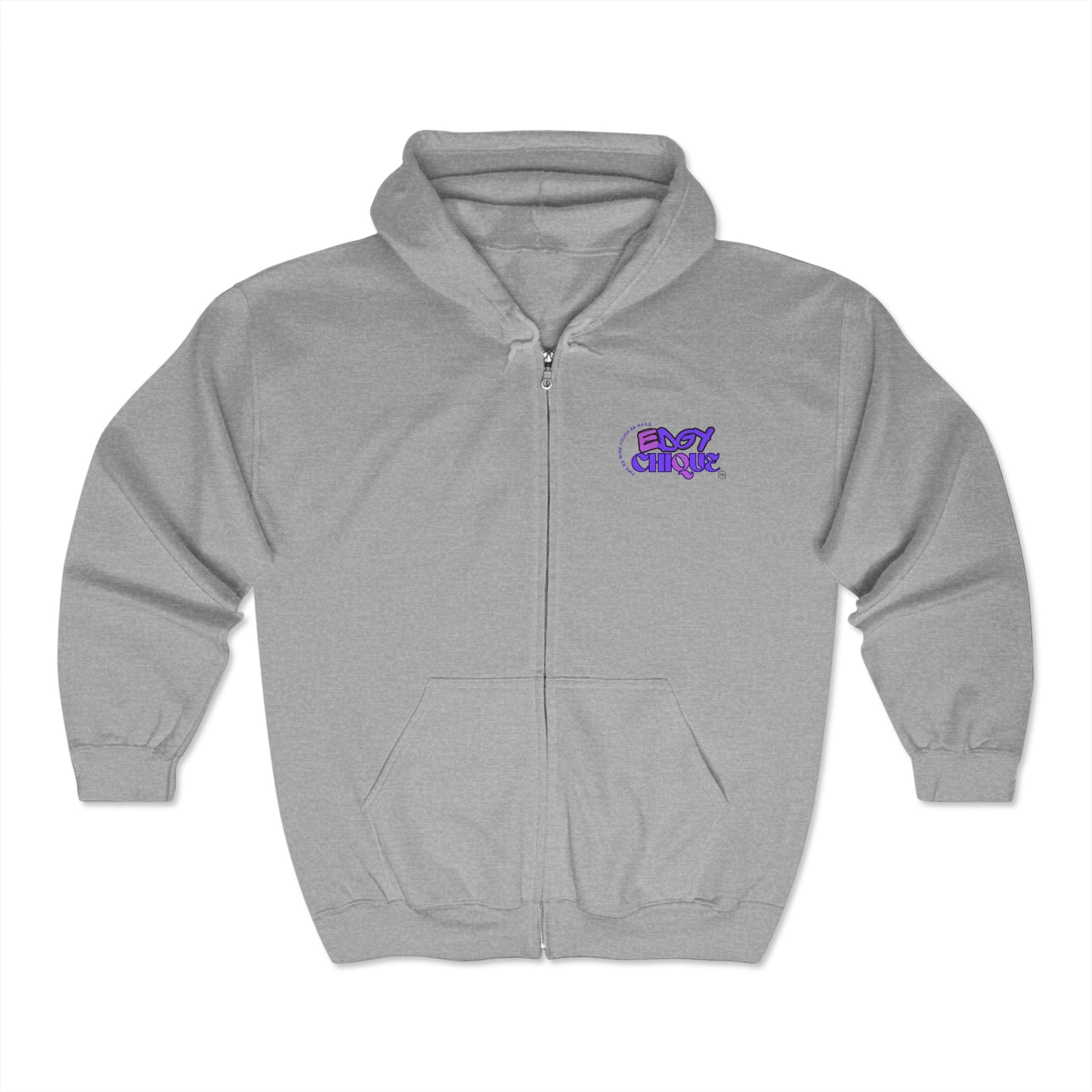 Collection of Edgy Chique Heavy Blend™ Full Zip Hooded Sweatshirt in a gallery layout