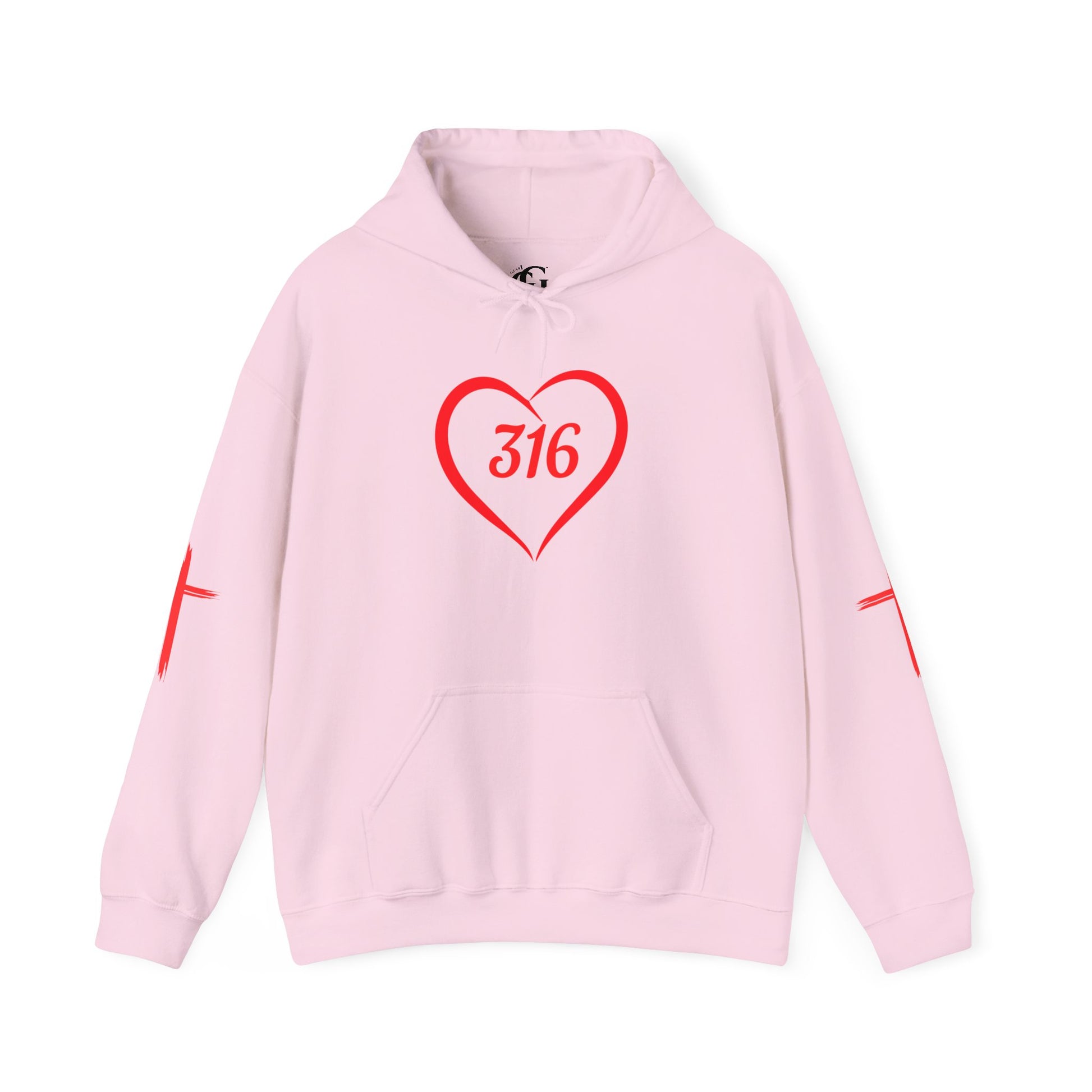 Heart 316 Unisex Heavy Blend Hooded Sweatshirt - Comfortable Faith-Inspired Apparel