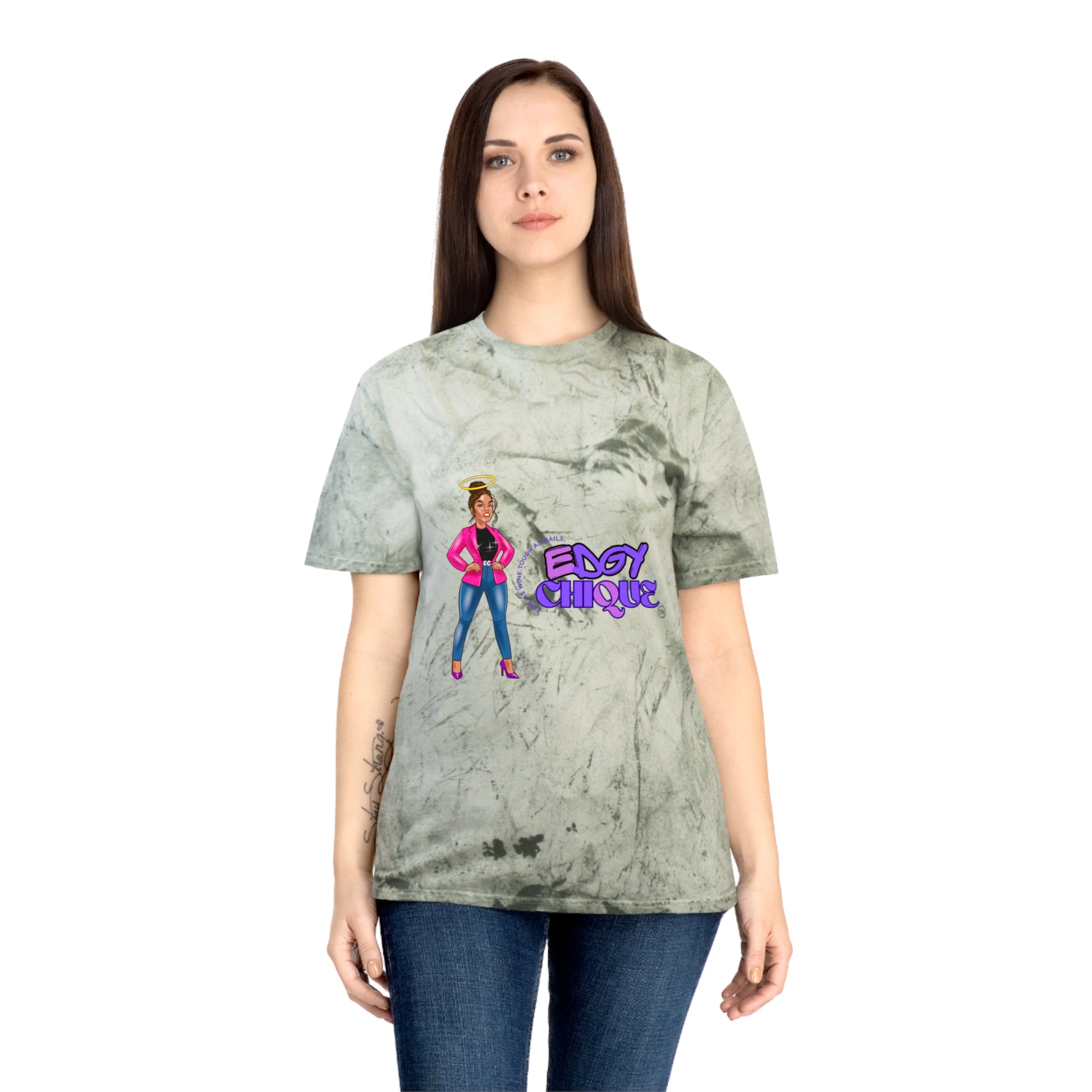 Edgy Chique Color Blast Unisex T-Shirt - Trendy & Fun Graphic Tee