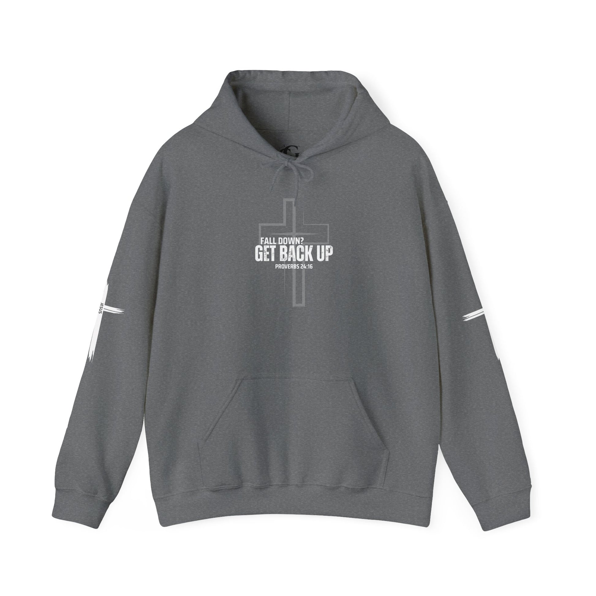 Fall Down? Get Back Up Psalm 24 Unisex Hooded Sweatshirt