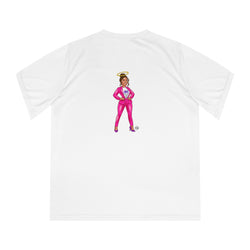 Collection of Edgy Chique Women's V-Neck Performance T-Shirt - Bold Graphic Tee for Active Lifestyle in a gallery layout