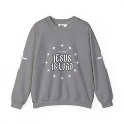 Collection of Faith-Inspired Unisex Heavy Blend Crewneck Sweatshirt - 'Jesus Is Lord' Design in a gallery layout