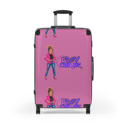 Collection of Edgy Chique Pink Suitcase - Trendy Luggage for Fashion-Forward Travelers in a gallery layout