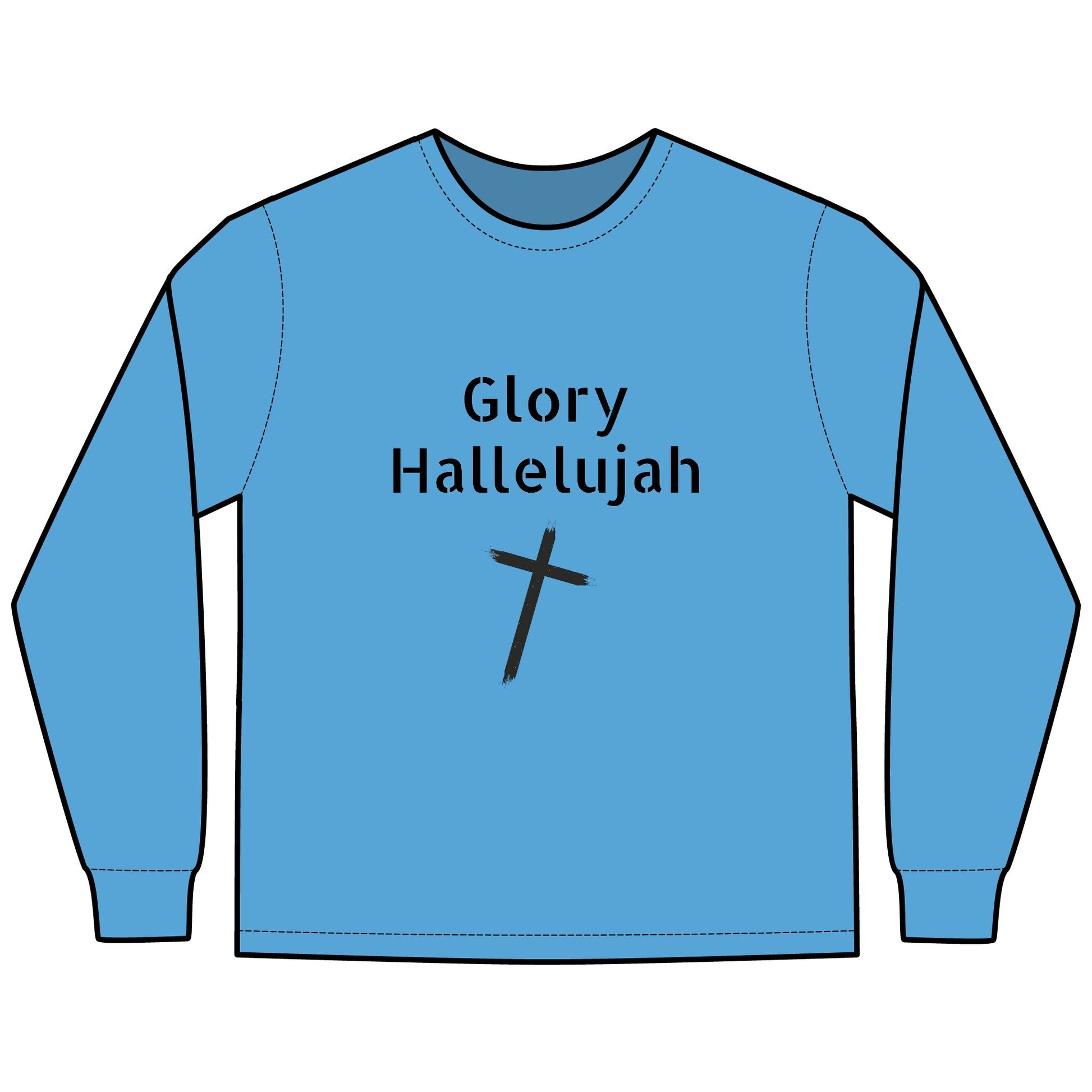 Glory Gear - Faith-Inspired Long Sleeve Tee - 'Glory Hallelujah'