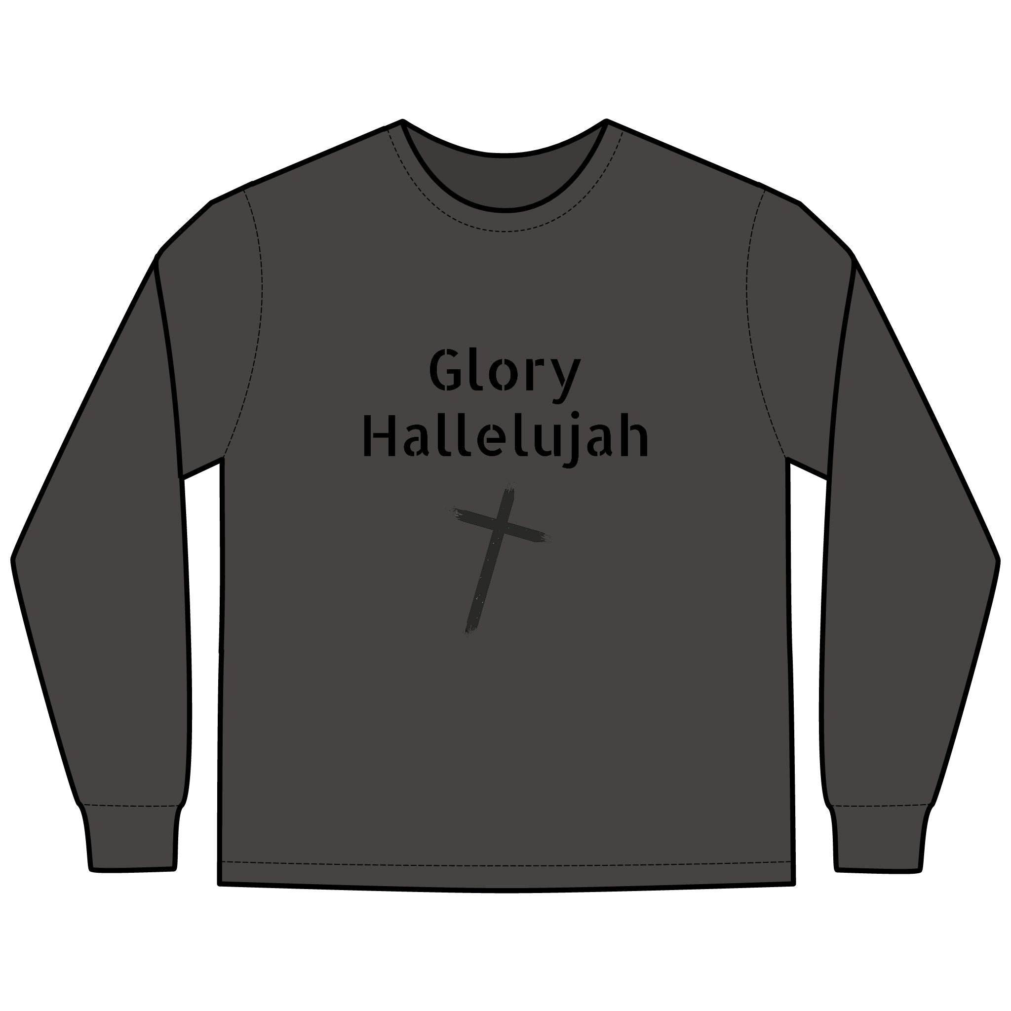 Collection of Glory Gear - Faith-Inspired Long Sleeve Tee - 'Glory Hallelujah' in a gallery layout