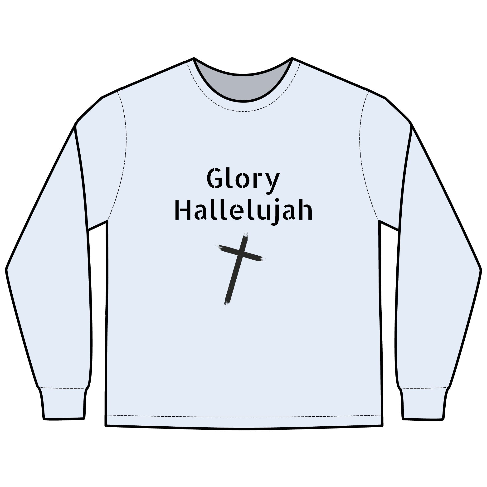 Collection of Glory Gear - Faith-Inspired Long Sleeve Tee - 'Glory Hallelujah' in a gallery layout