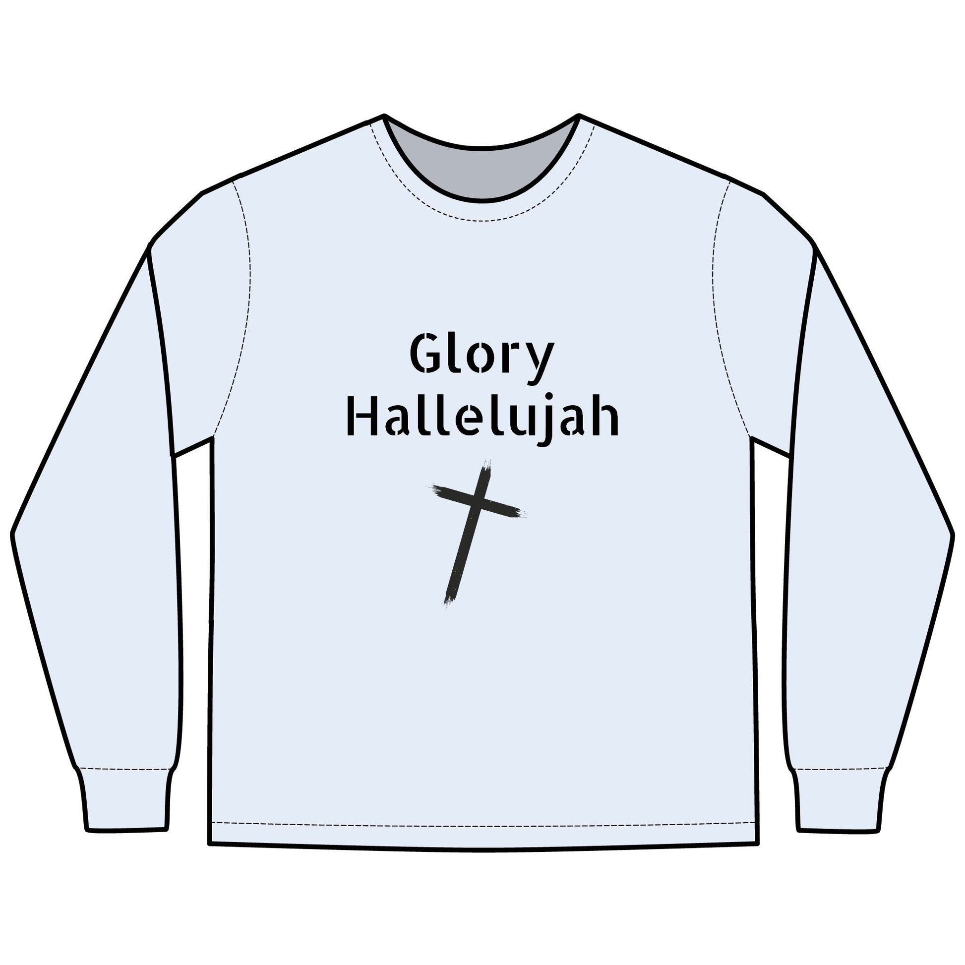 Glory Gear - Faith-Inspired Long Sleeve Tee - 'Glory Hallelujah'