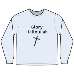 Collection of Glory Gear - Faith-Inspired Long Sleeve Tee - 'Glory Hallelujah' in a gallery layout