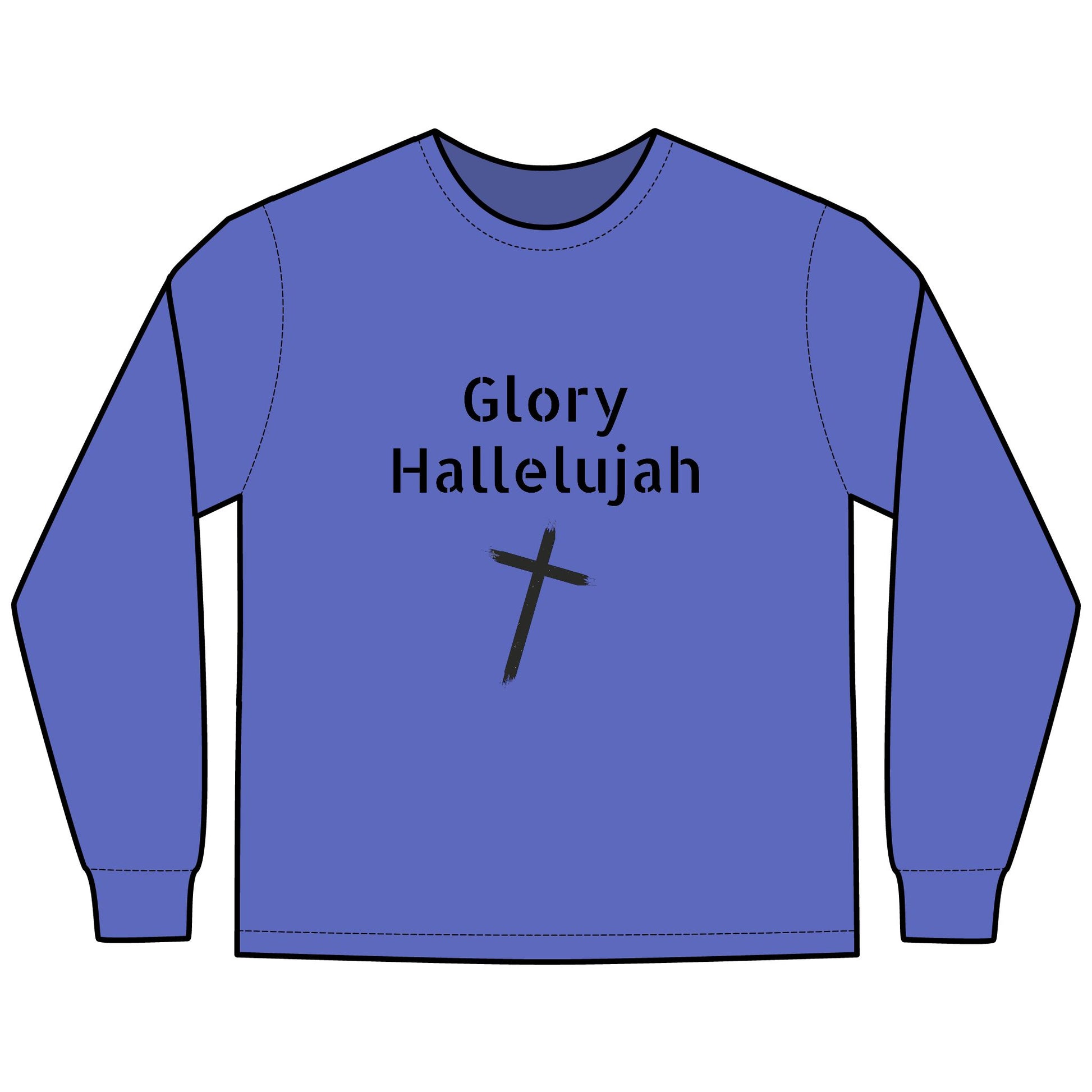 Glory Gear - Faith-Inspired Long Sleeve Tee - 'Glory Hallelujah'