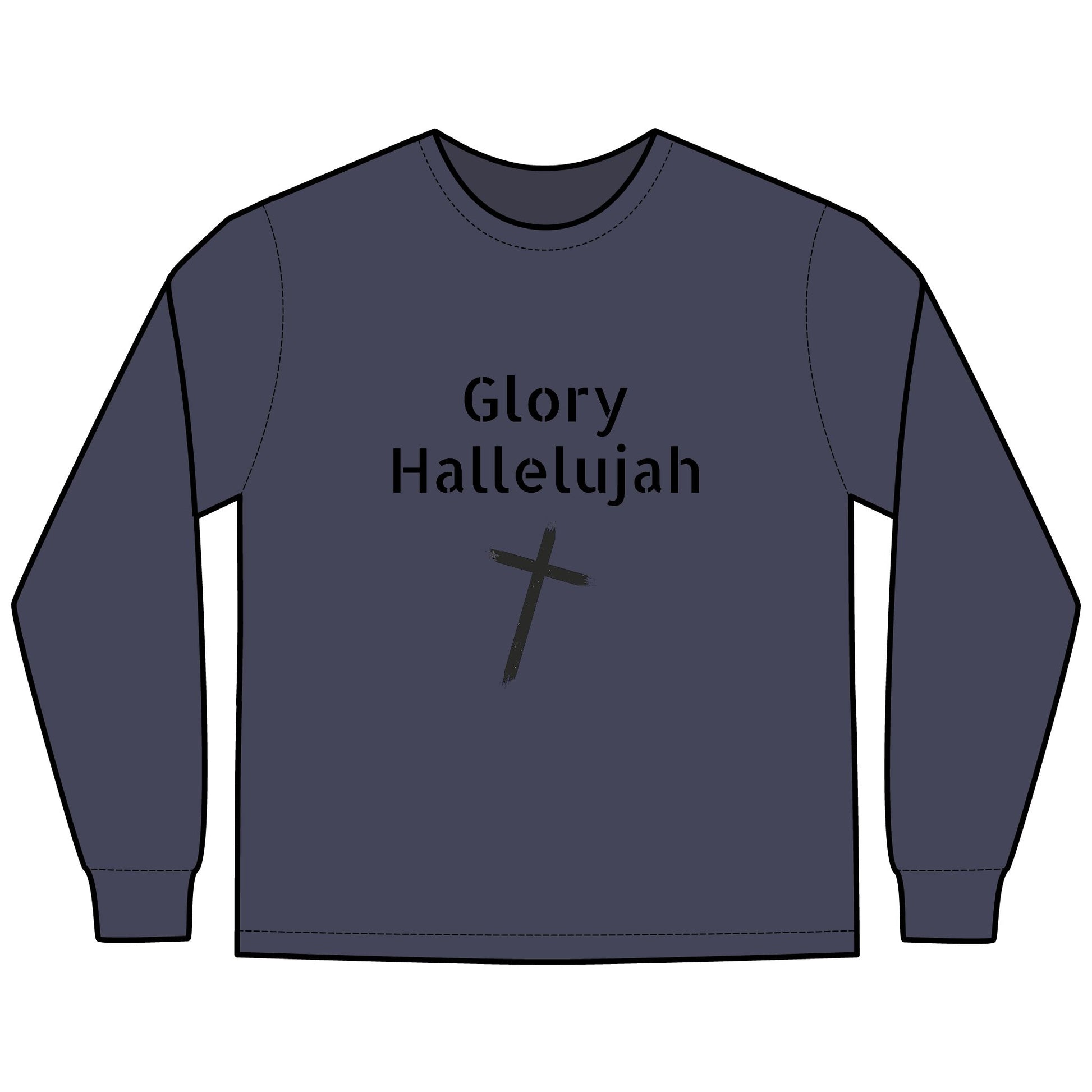 Glory Gear - Faith-Inspired Long Sleeve Tee - 'Glory Hallelujah'