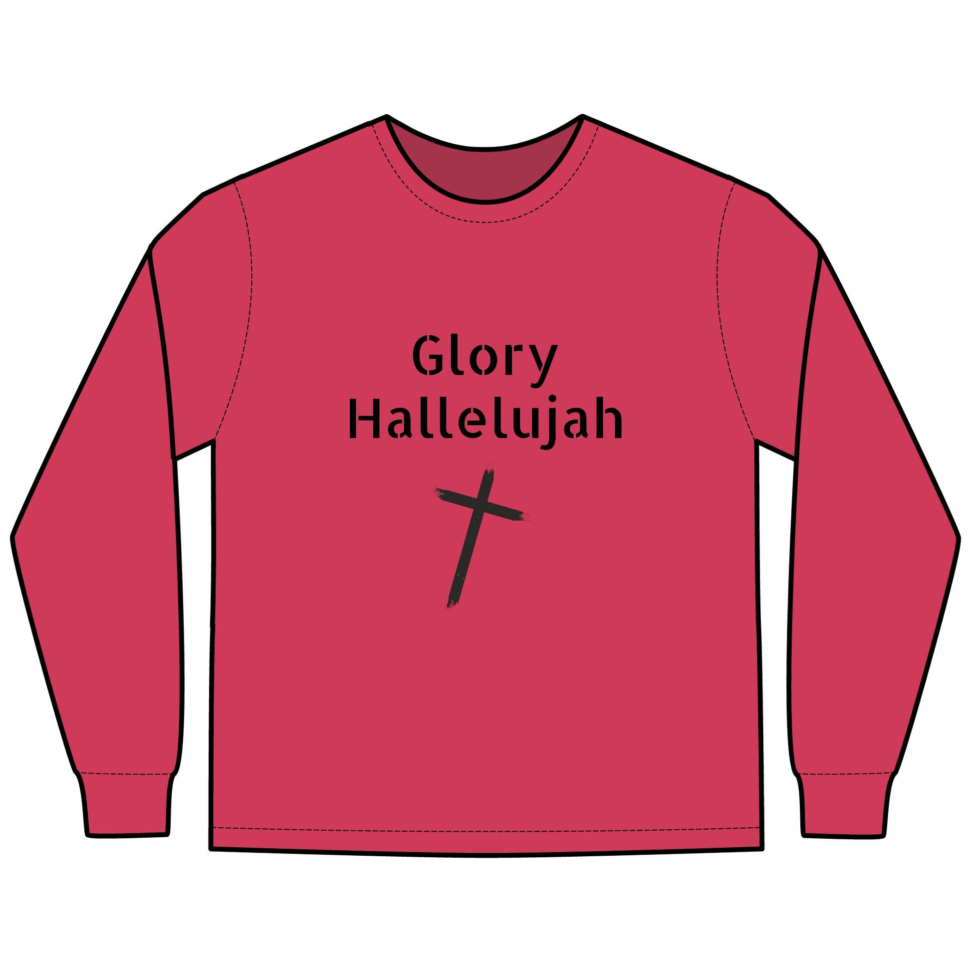 Glory Gear - Faith-Inspired Long Sleeve Tee - 'Glory Hallelujah'