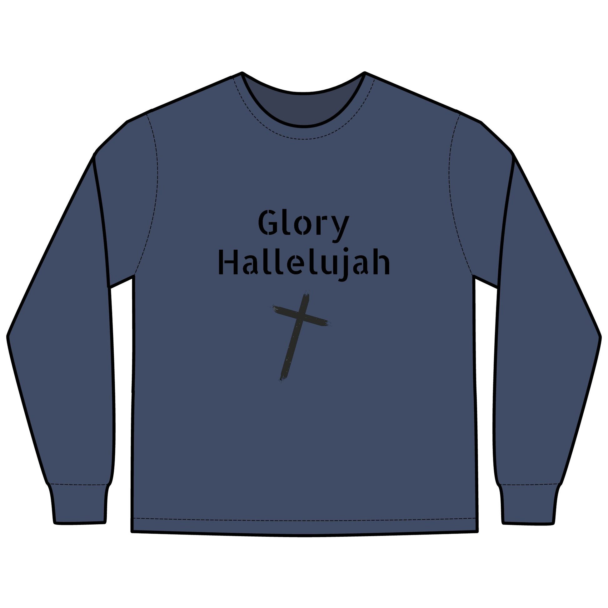 Glory Gear - Faith-Inspired Long Sleeve Tee - 'Glory Hallelujah'