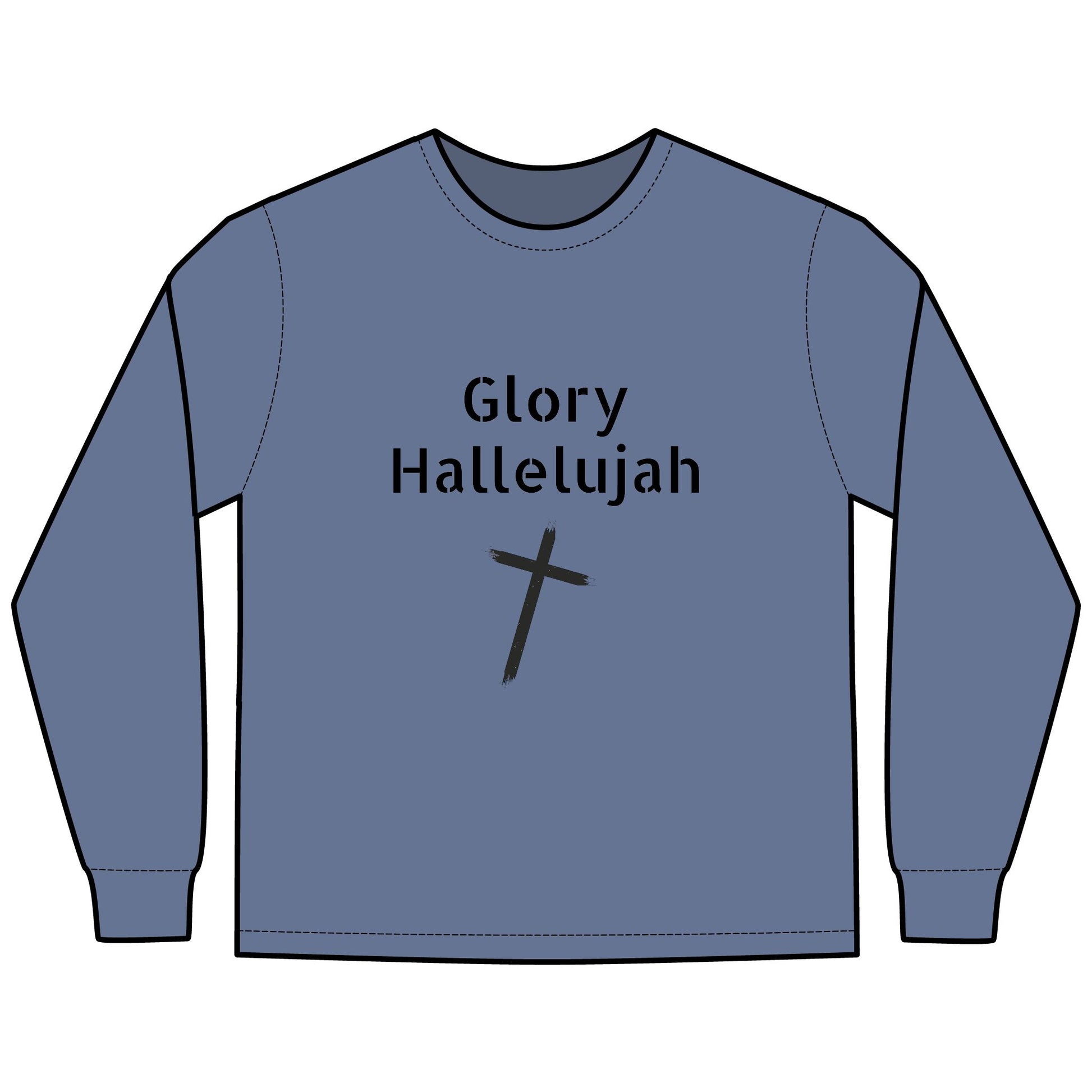 Glory Gear - Faith-Inspired Long Sleeve Tee - 'Glory Hallelujah'