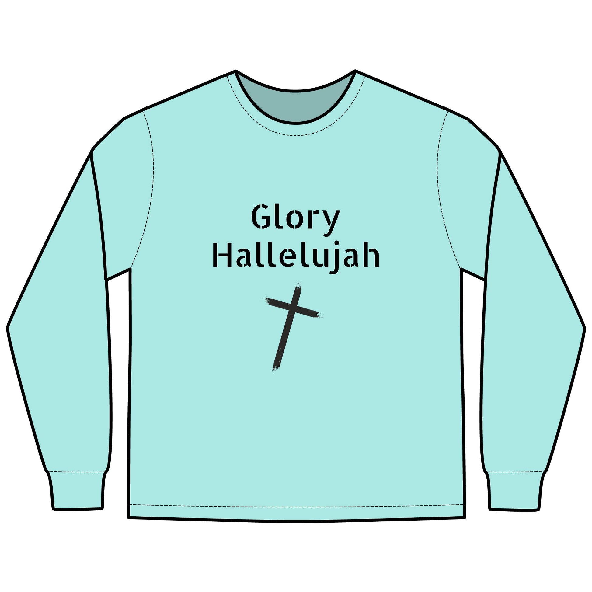 Glory Gear - Faith-Inspired Long Sleeve Tee - 'Glory Hallelujah'