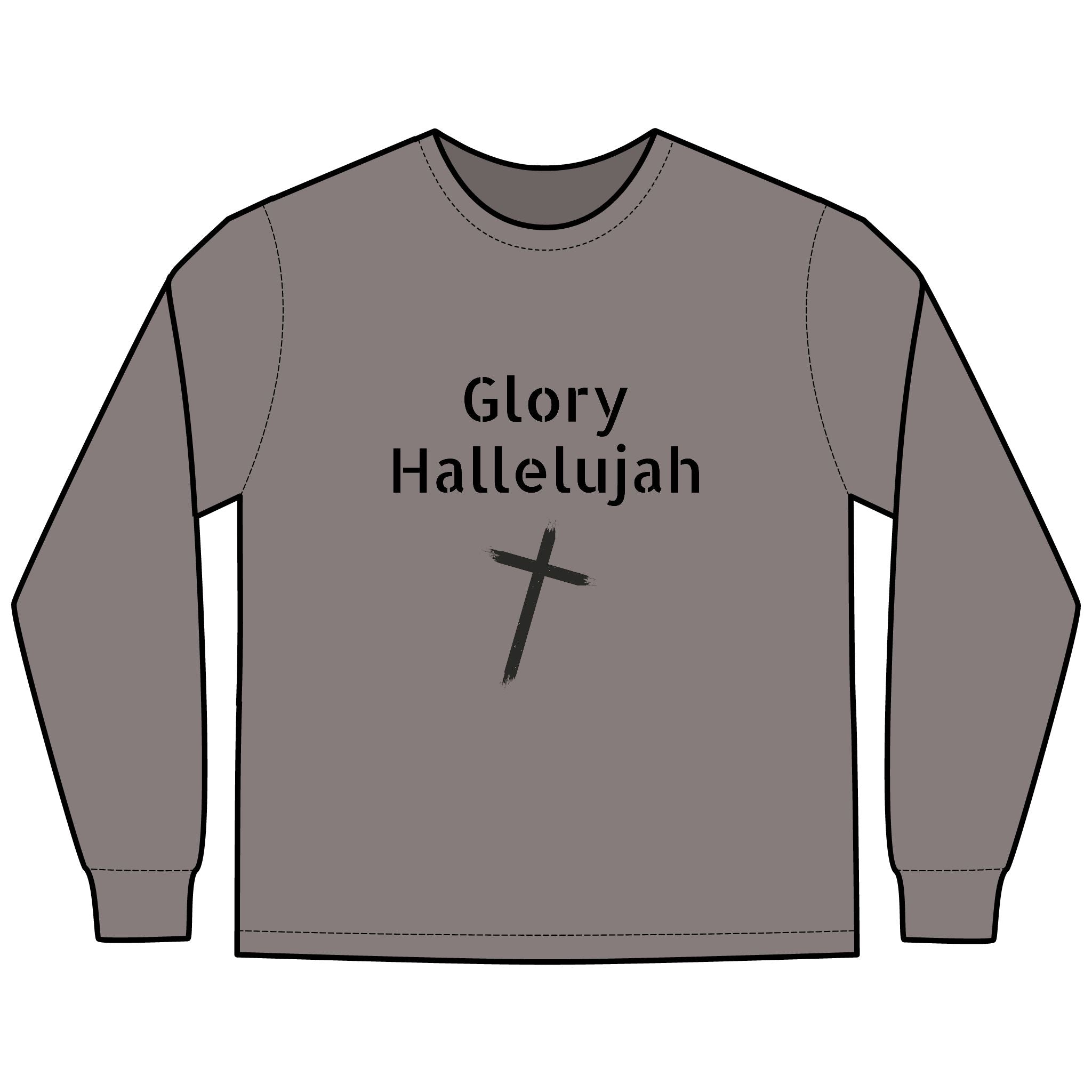 Collection of Glory Gear - Faith-Inspired Long Sleeve Tee - 'Glory Hallelujah' in a gallery layout