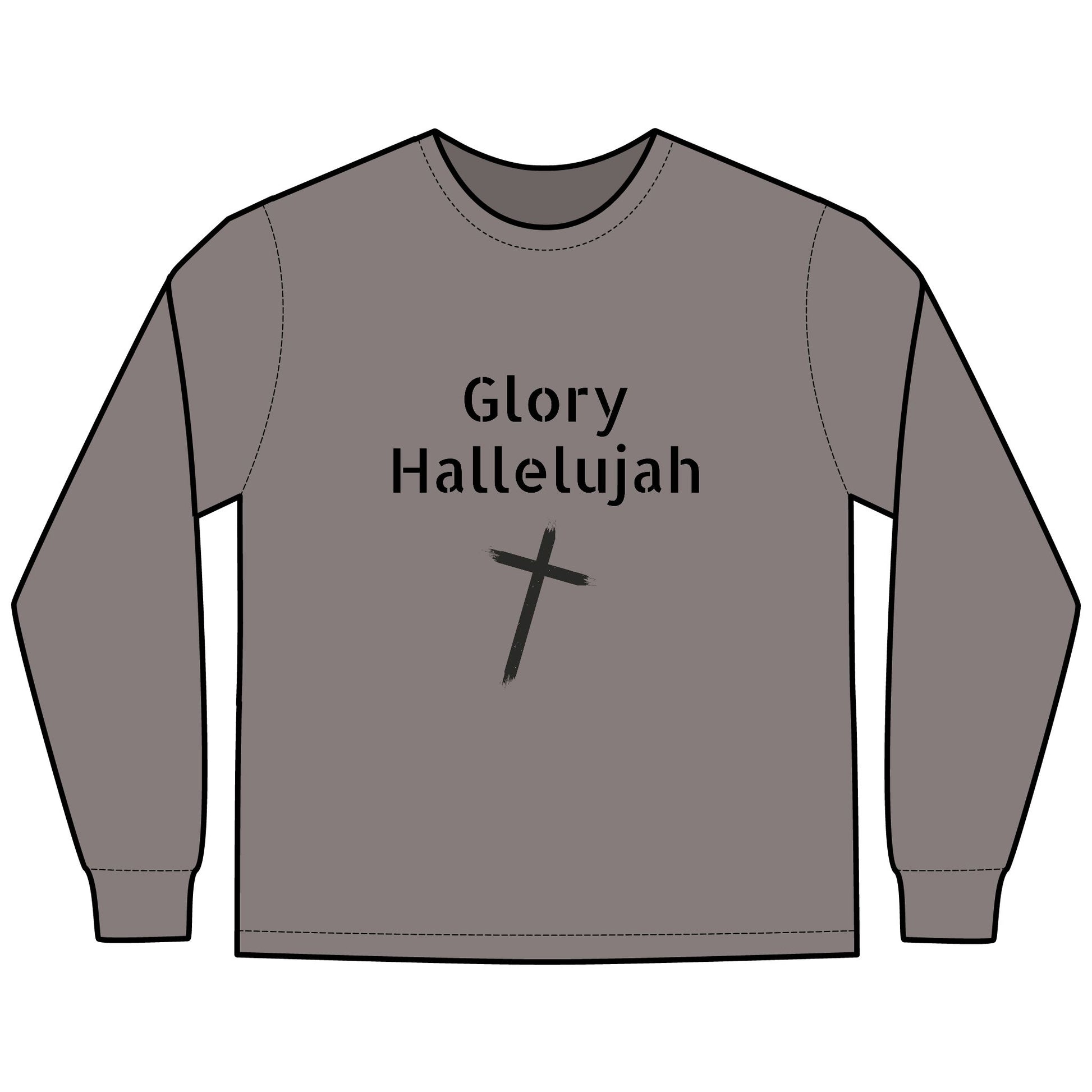 Glory Gear - Faith-Inspired Long Sleeve Tee - 'Glory Hallelujah'