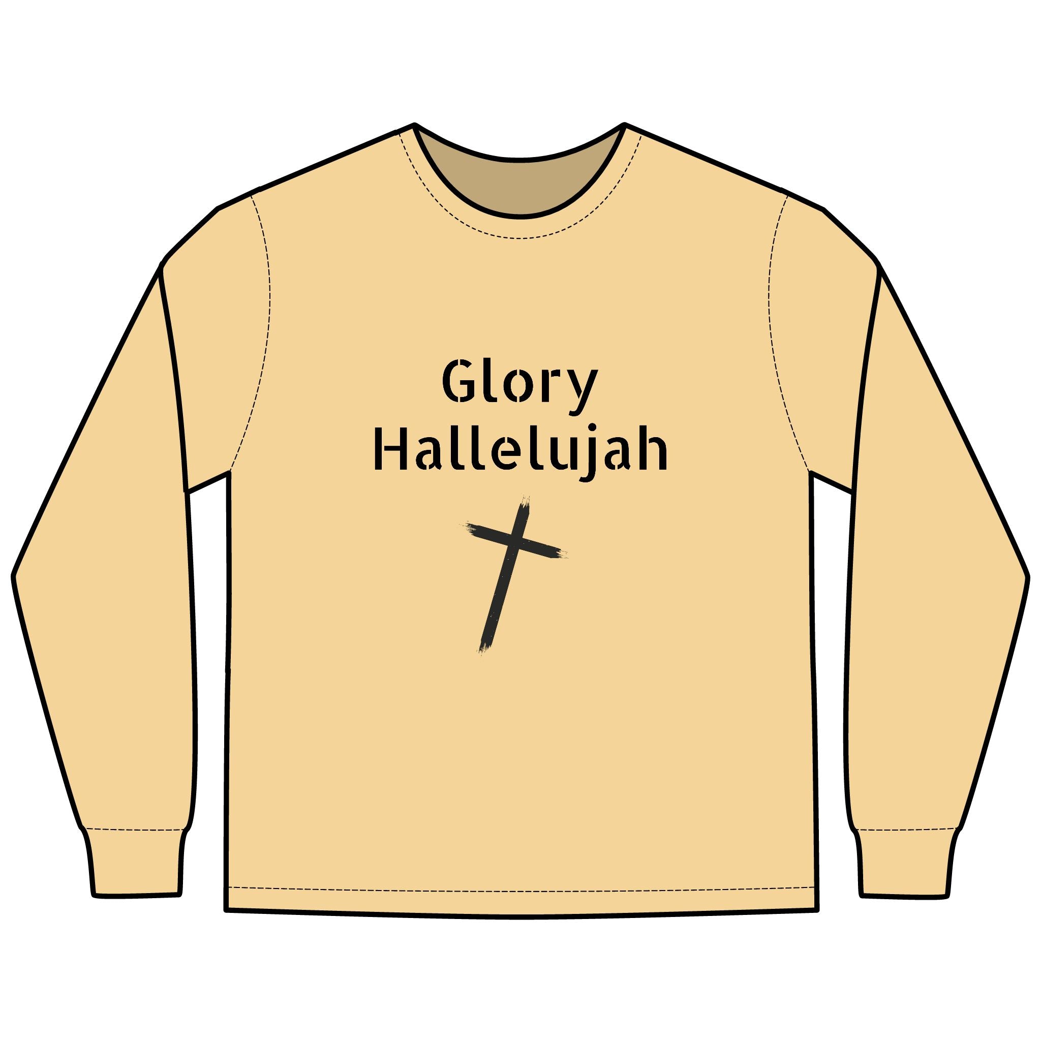 Collection of Glory Gear - Faith-Inspired Long Sleeve Tee - 'Glory Hallelujah' in a gallery layout