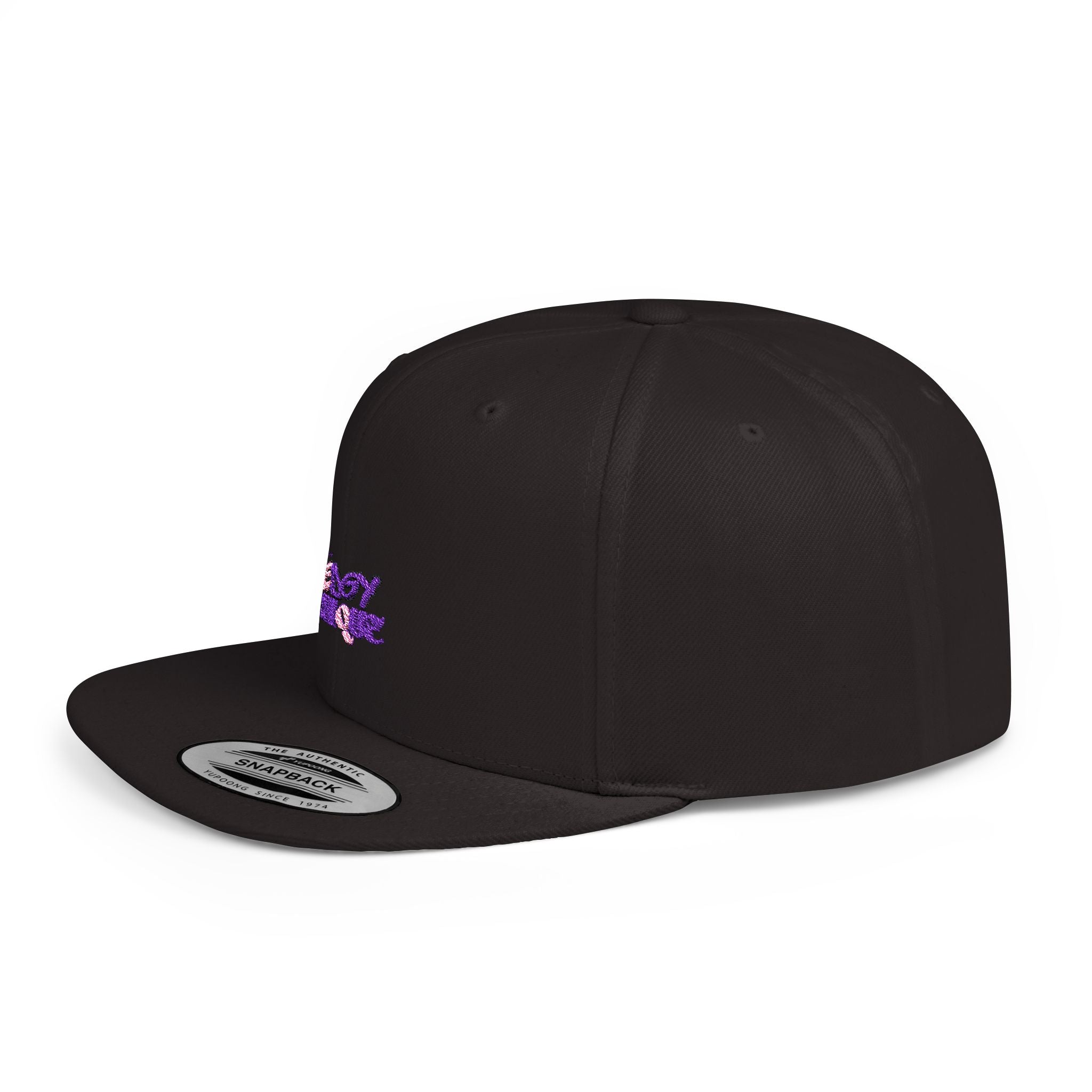 Collection of Stylish Flat Bill Snapback Hat - Casual Streetwear with 'Edgy Chique' Design in a gallery layout