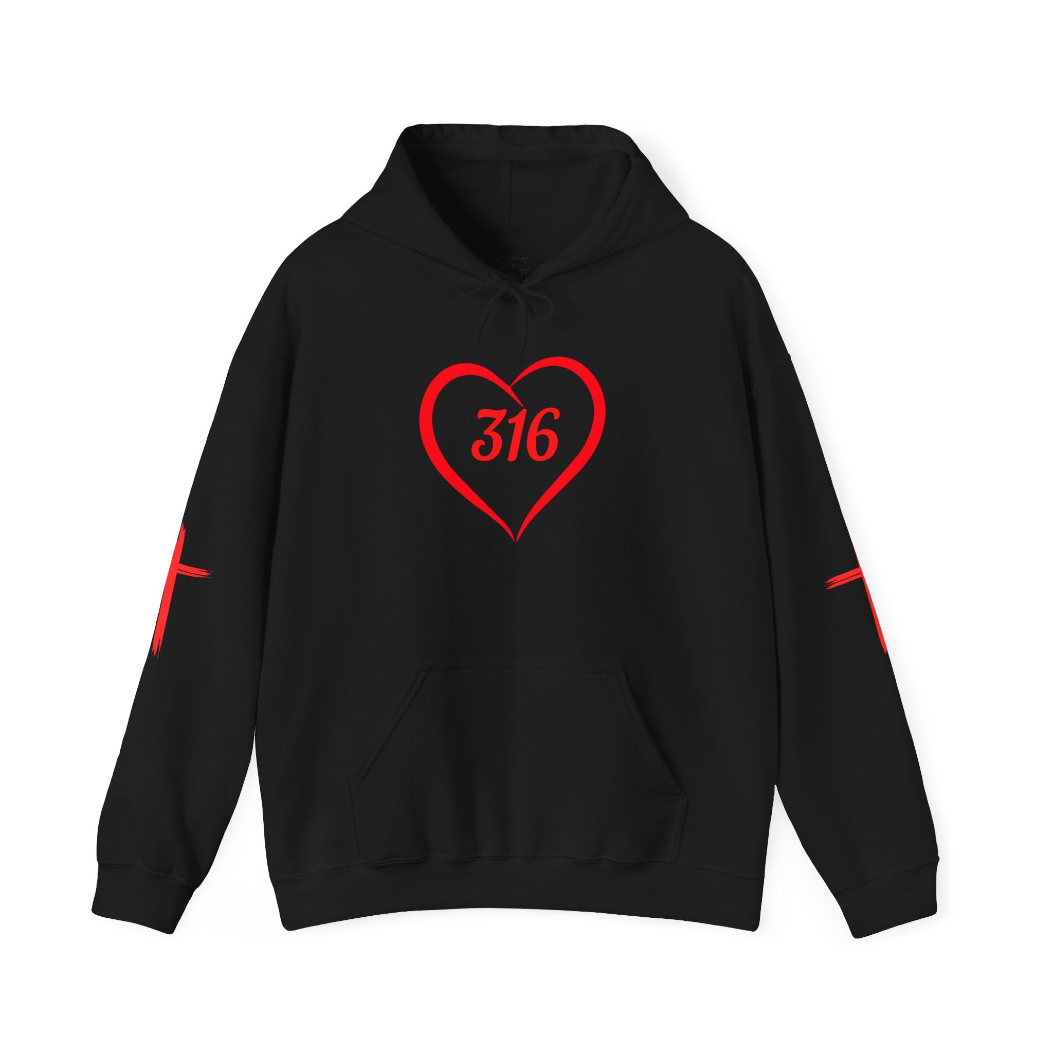 Collection of Heart 316 Unisex Heavy Blend Hooded Sweatshirt - Comfortable Faith-Inspired Apparel in a gallery layout