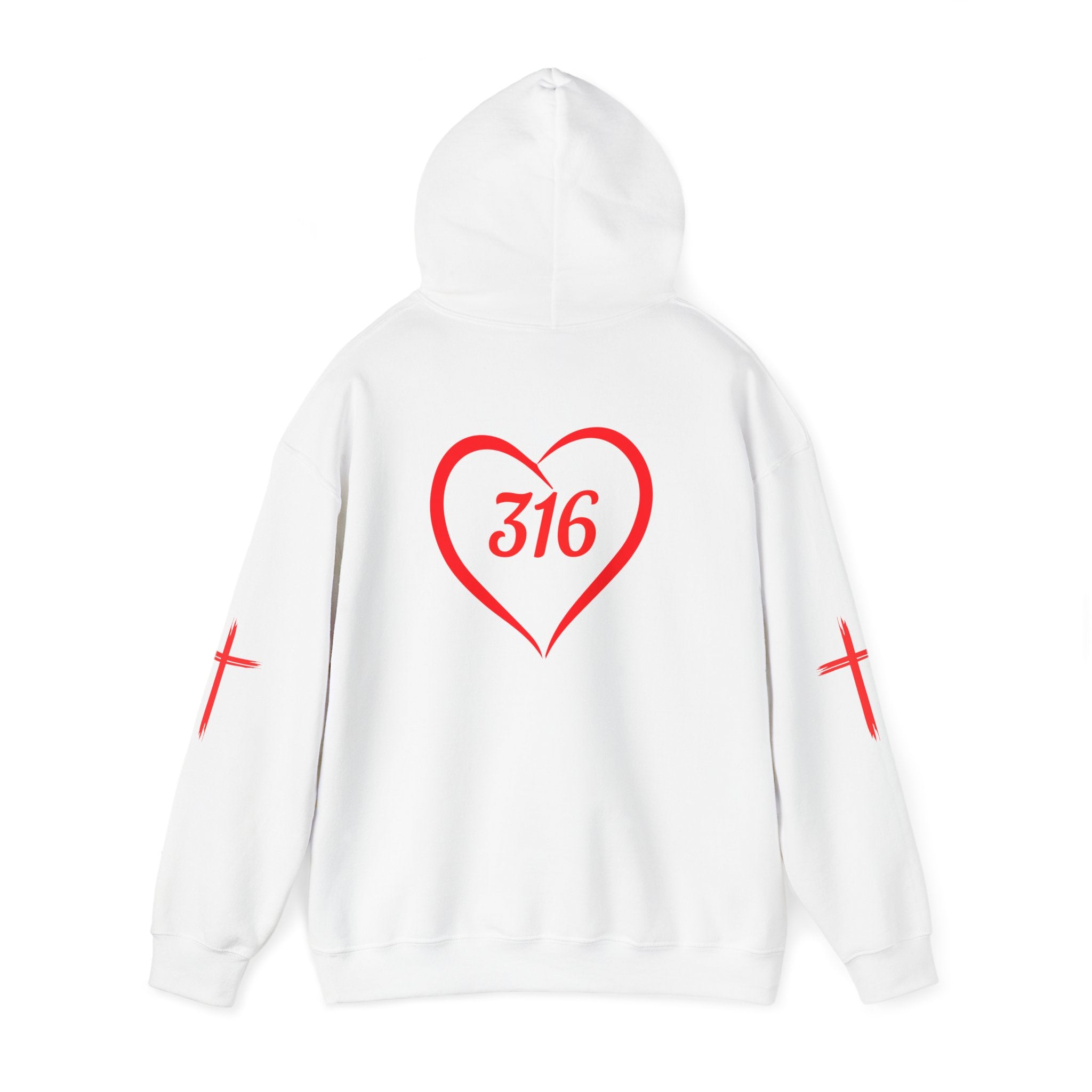 Collection of Heart 316 Unisex Heavy Blend Hooded Sweatshirt - Comfortable Faith-Inspired Apparel in a gallery layout