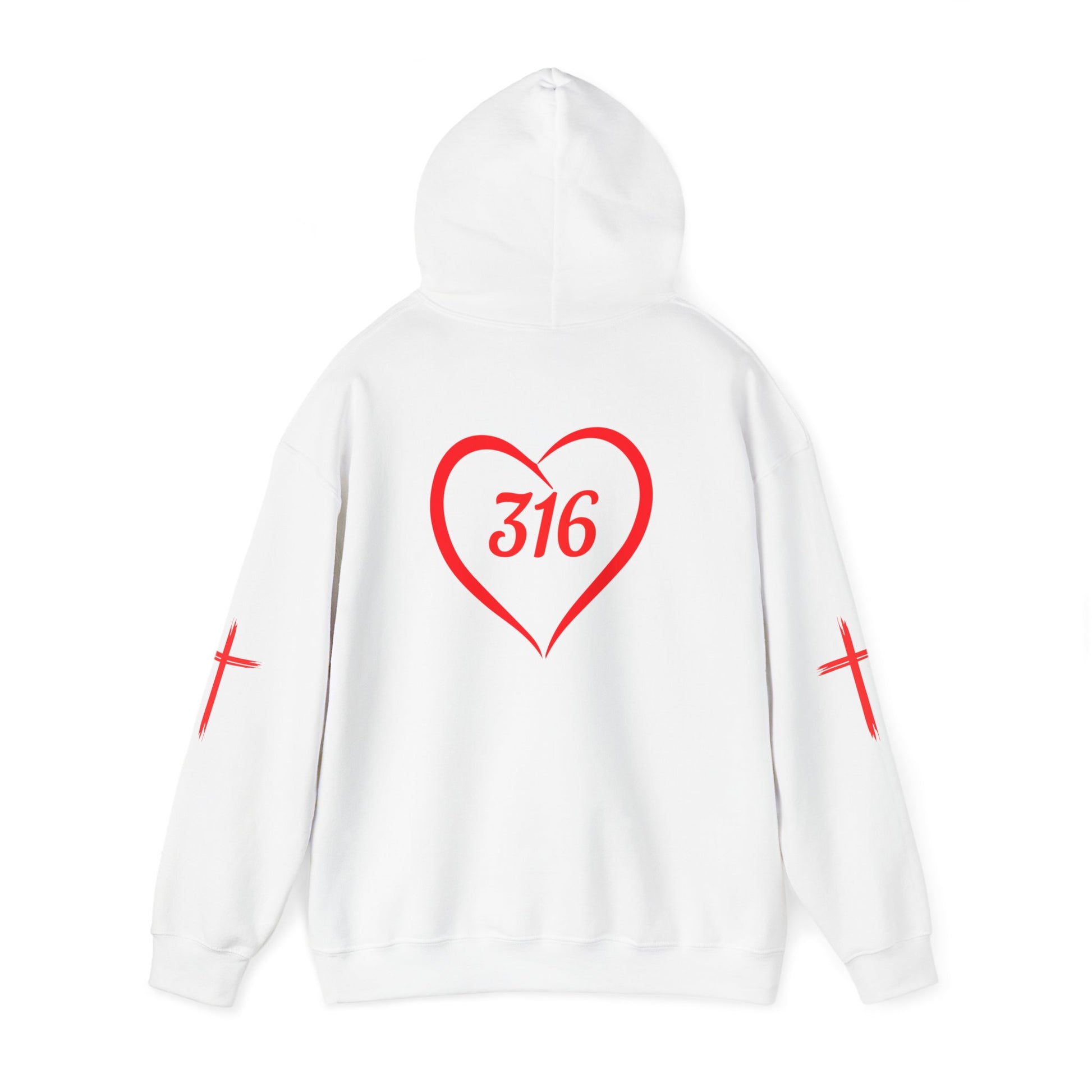 Heart 316 Unisex Heavy Blend Hooded Sweatshirt - Comfortable Faith-Inspired Apparel