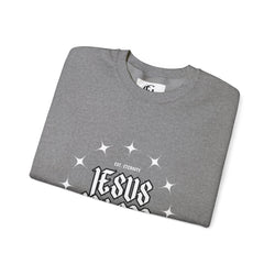 Collection of Faith-Inspired Unisex Heavy Blend Crewneck Sweatshirt - 'Jesus Is Lord' Design in a gallery layout