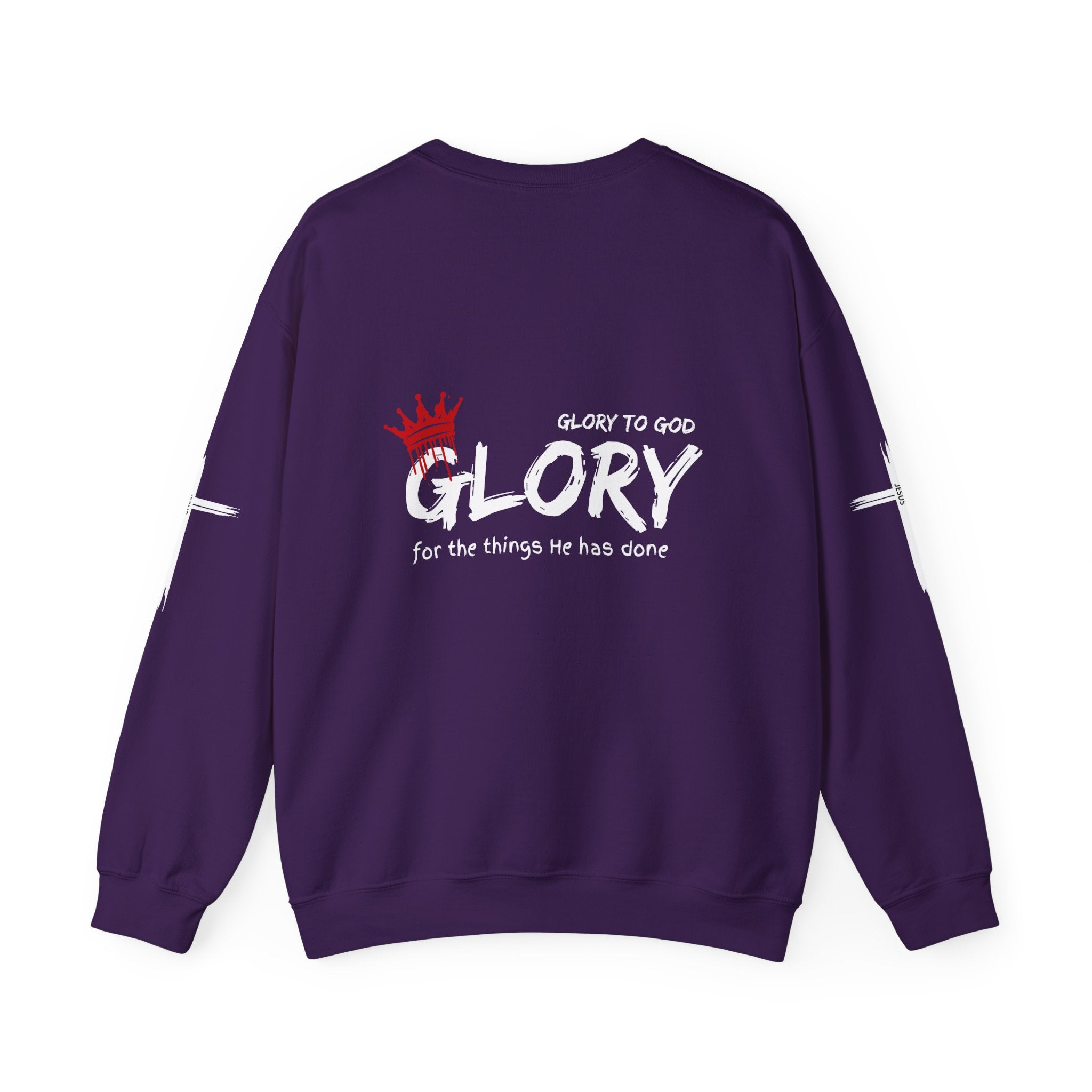 Collection of Glory to God for the Things He Has Done - Unisex Crewneck Sweatshirt in a gallery layout