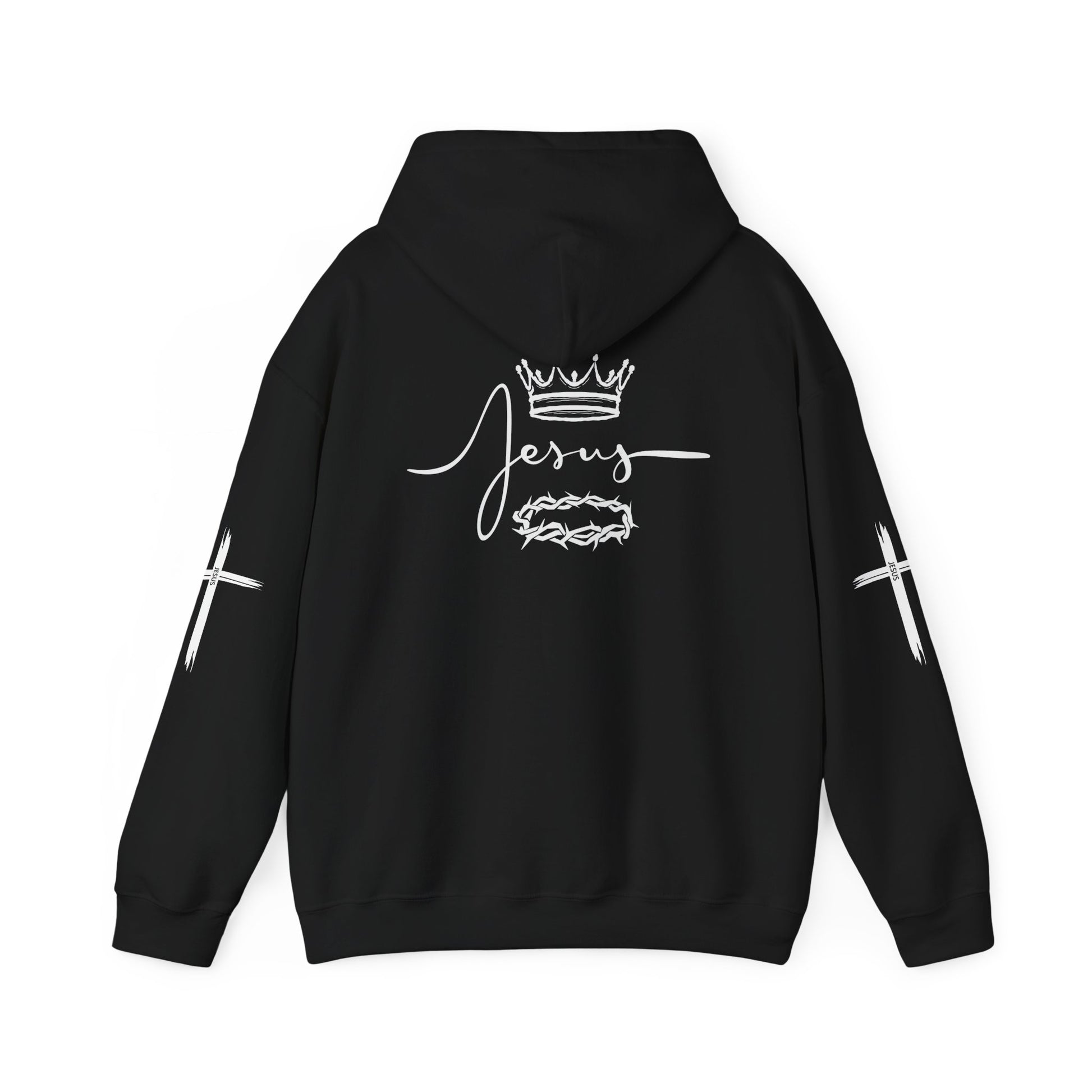 Jesus Crown & Cross Unisex Hooded Sweatshirt