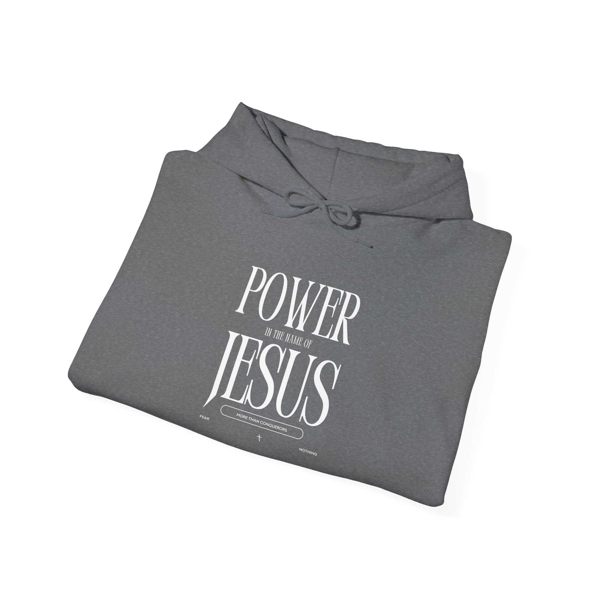 Power in the Name of Jesus Hoodie - Unisex Heavy Blend Sweatshirt for Faith and Inspiration