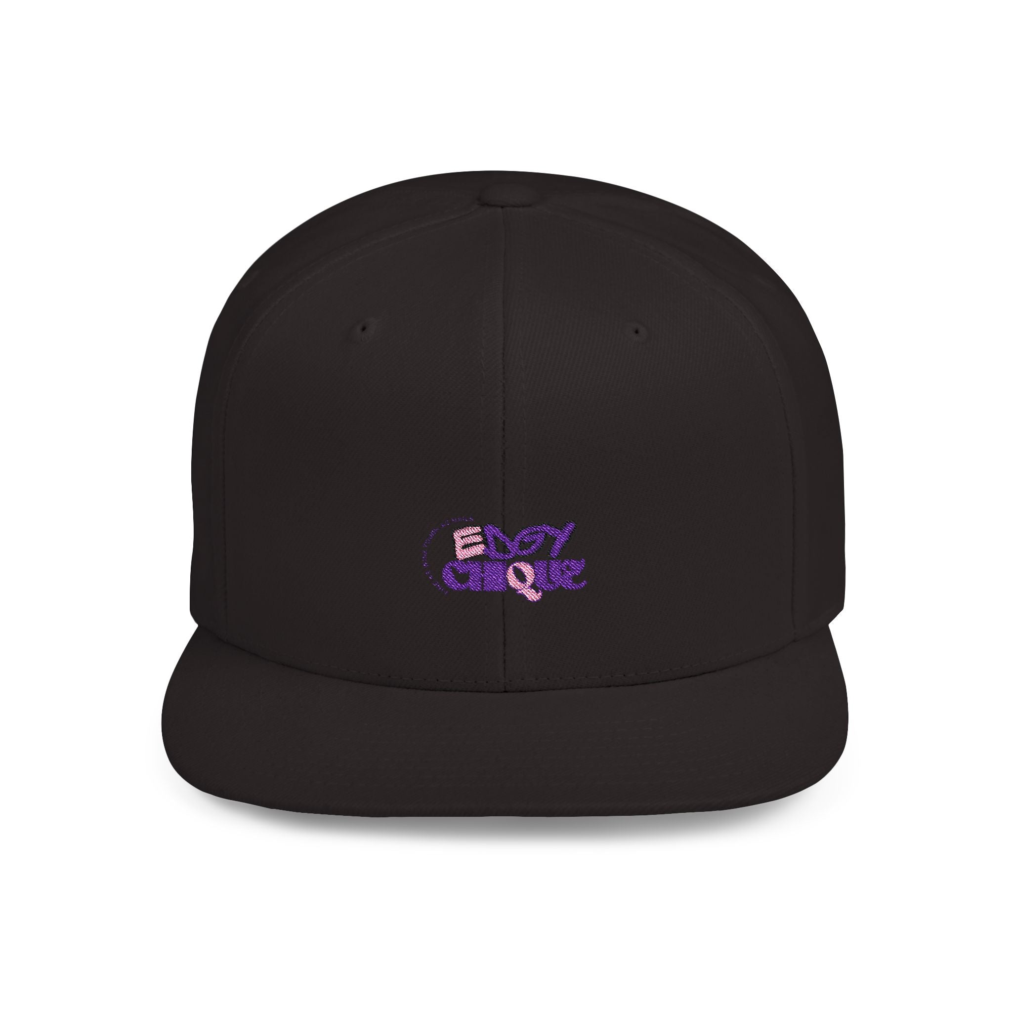 Collection of Stylish Flat Bill Snapback Hat - Casual Streetwear with 'Edgy Chique' Design in a gallery layout