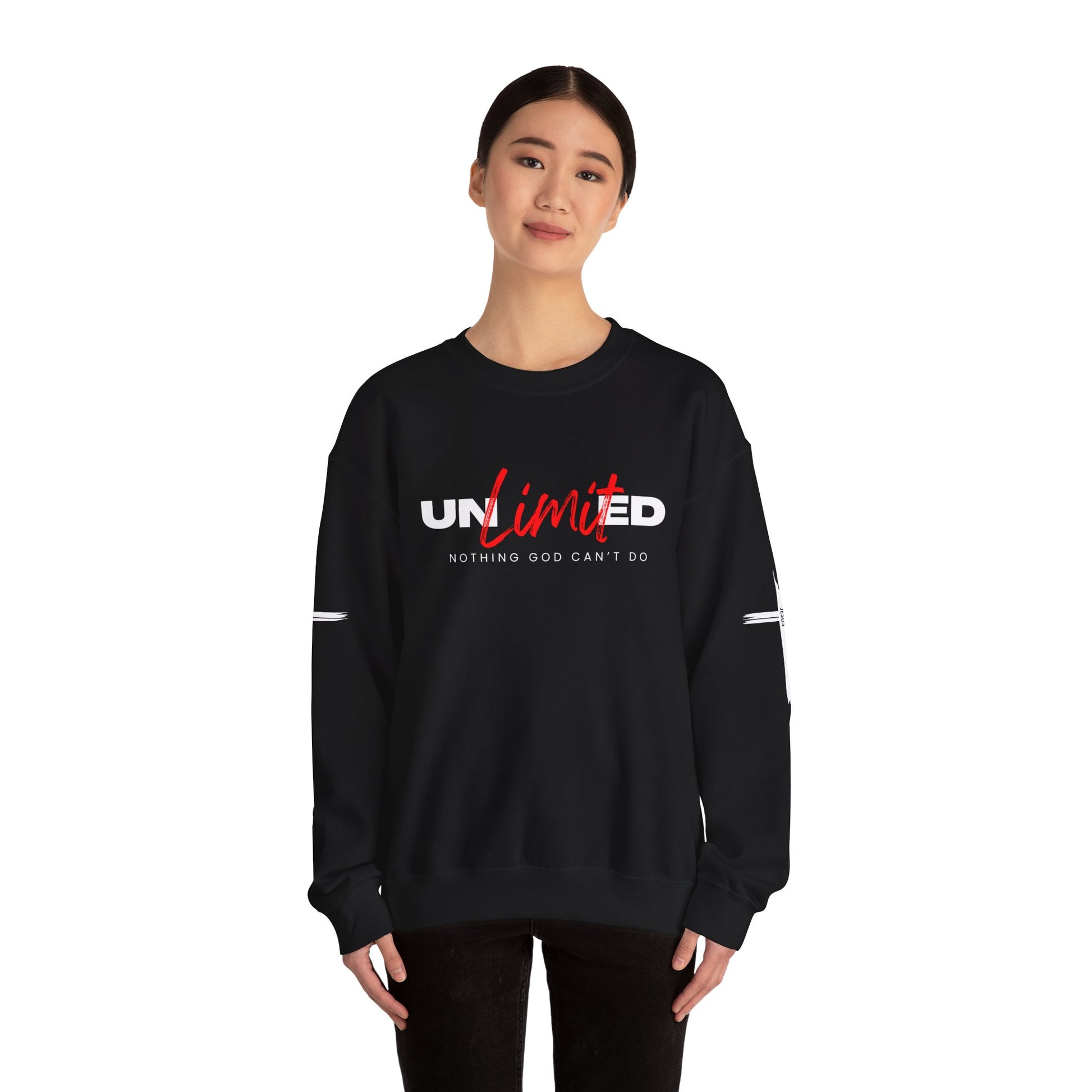 Unlimited "Nothing God Can't Do" Crewneck Sweatshirt - Motivational Everyday Wear