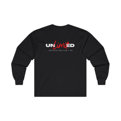 Collection of "Unlimited: Nothing God Can't Do" - Unisex Ultra Cotton Long Sleeve Tee in a gallery layout