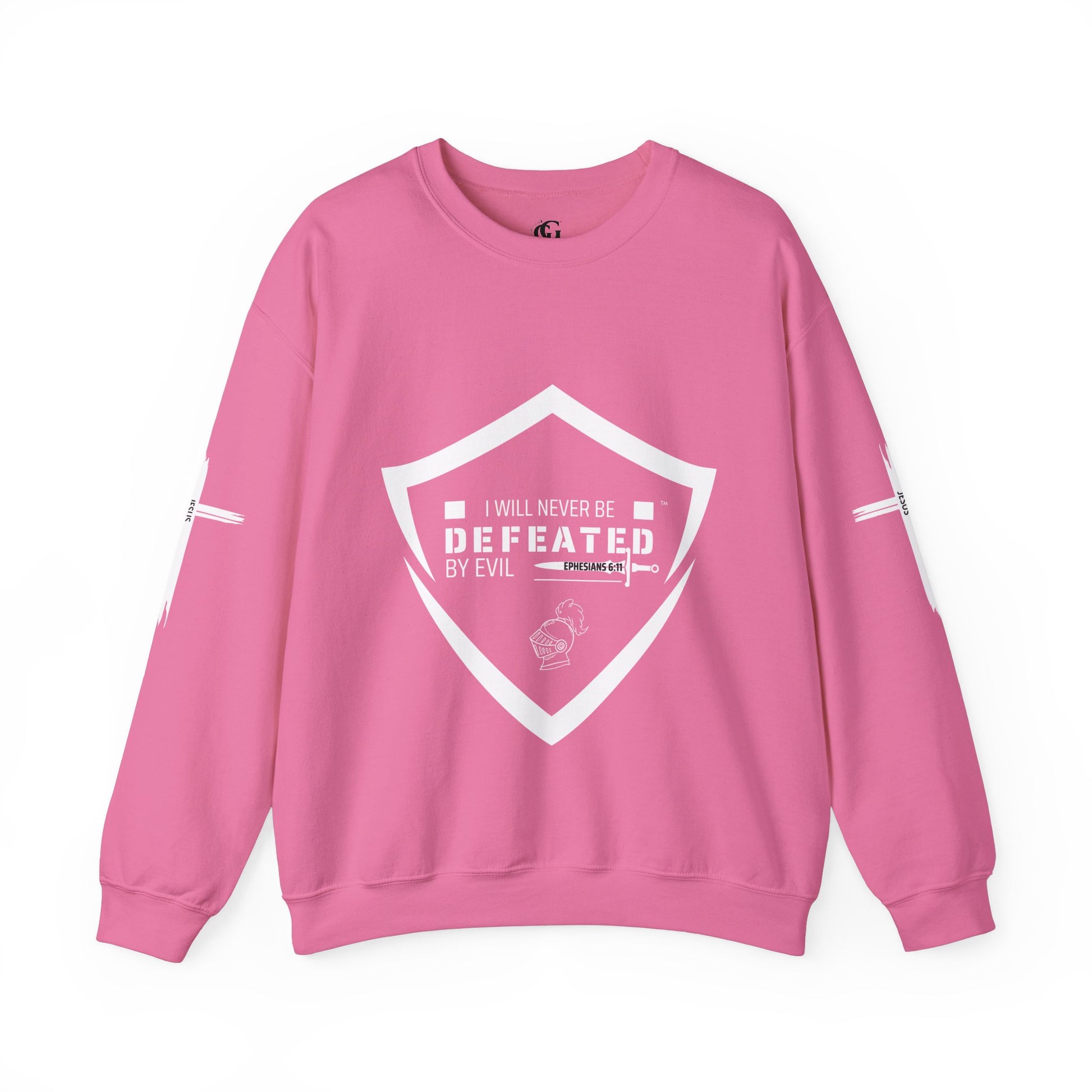 "I WILL NEVER BE DEFEATED" Unisex Crewneck Sweatshirt