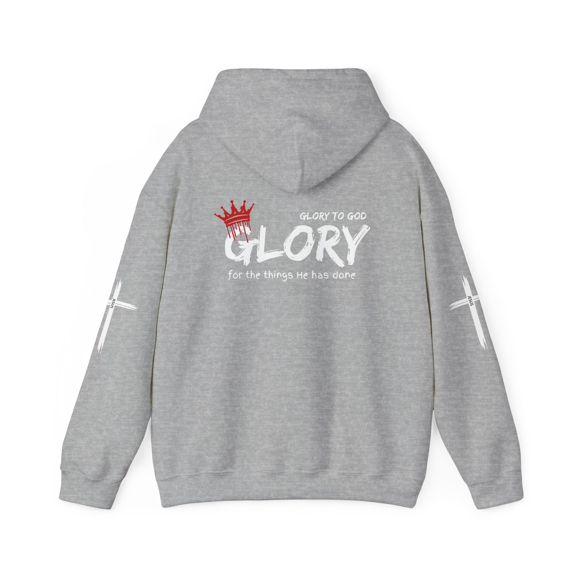 Glory to God Crown & Cross Unisex Hoodie