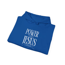 Collection of Power in the Name of Jesus Hoodie - Unisex Heavy Blend Sweatshirt for Faith and Inspiration in a gallery layout