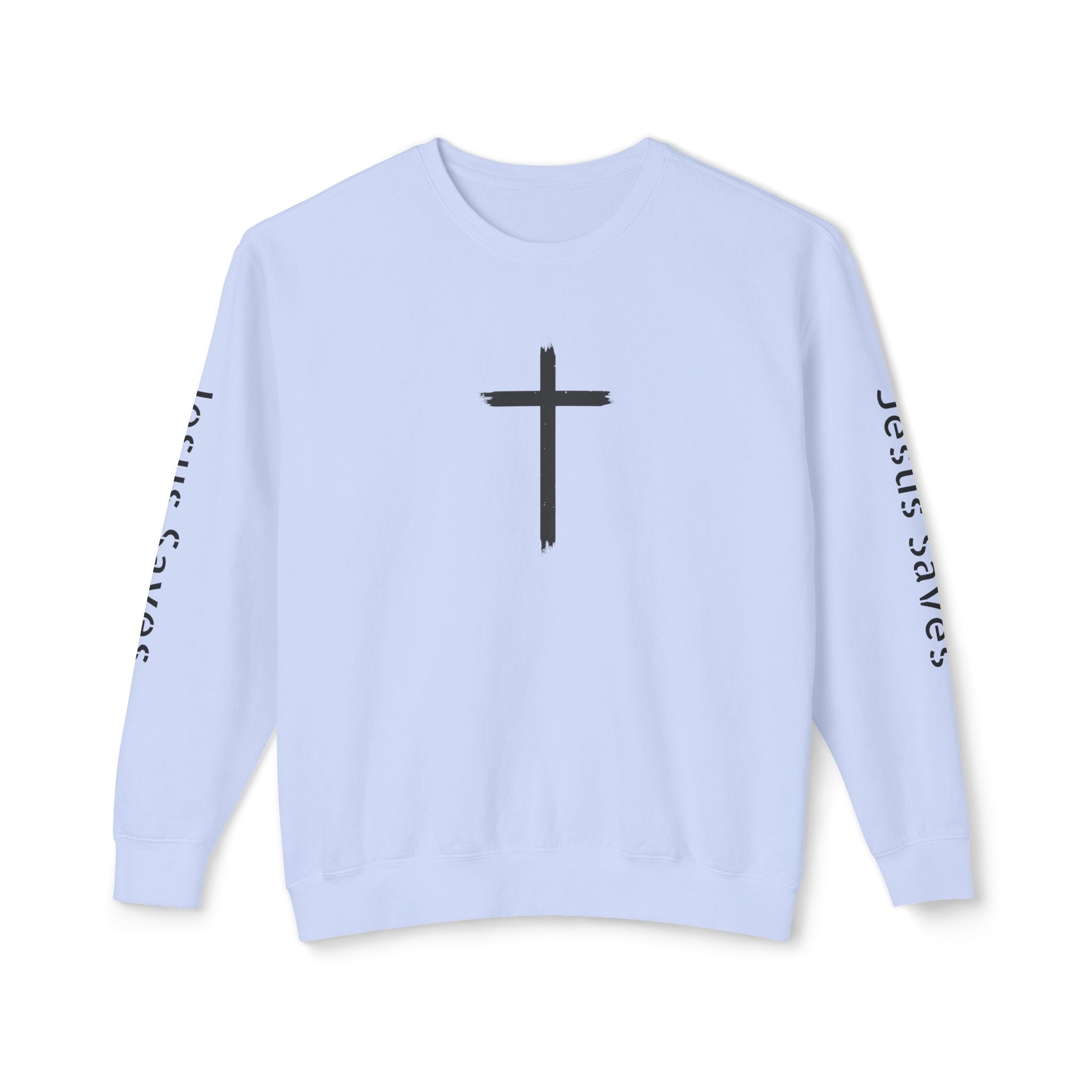 Collection of Inspirational Unisex Crewneck Sweatshirt - Glory Gear 'Jesus Saves' Design in a gallery layout