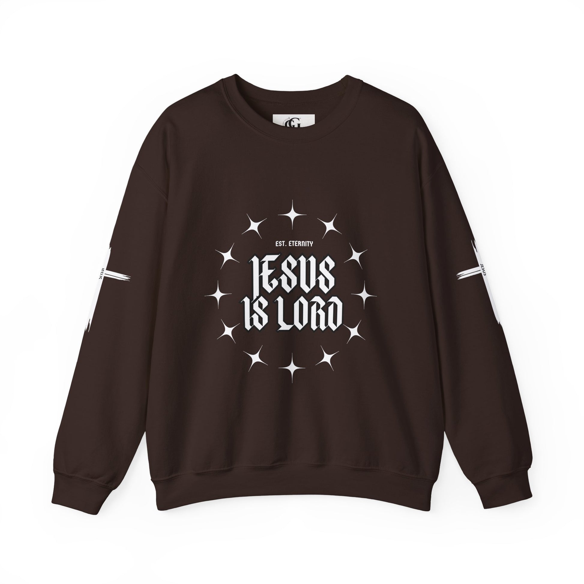 Faith-Inspired Unisex Heavy Blend Crewneck Sweatshirt - 'Jesus Is Lord' Design