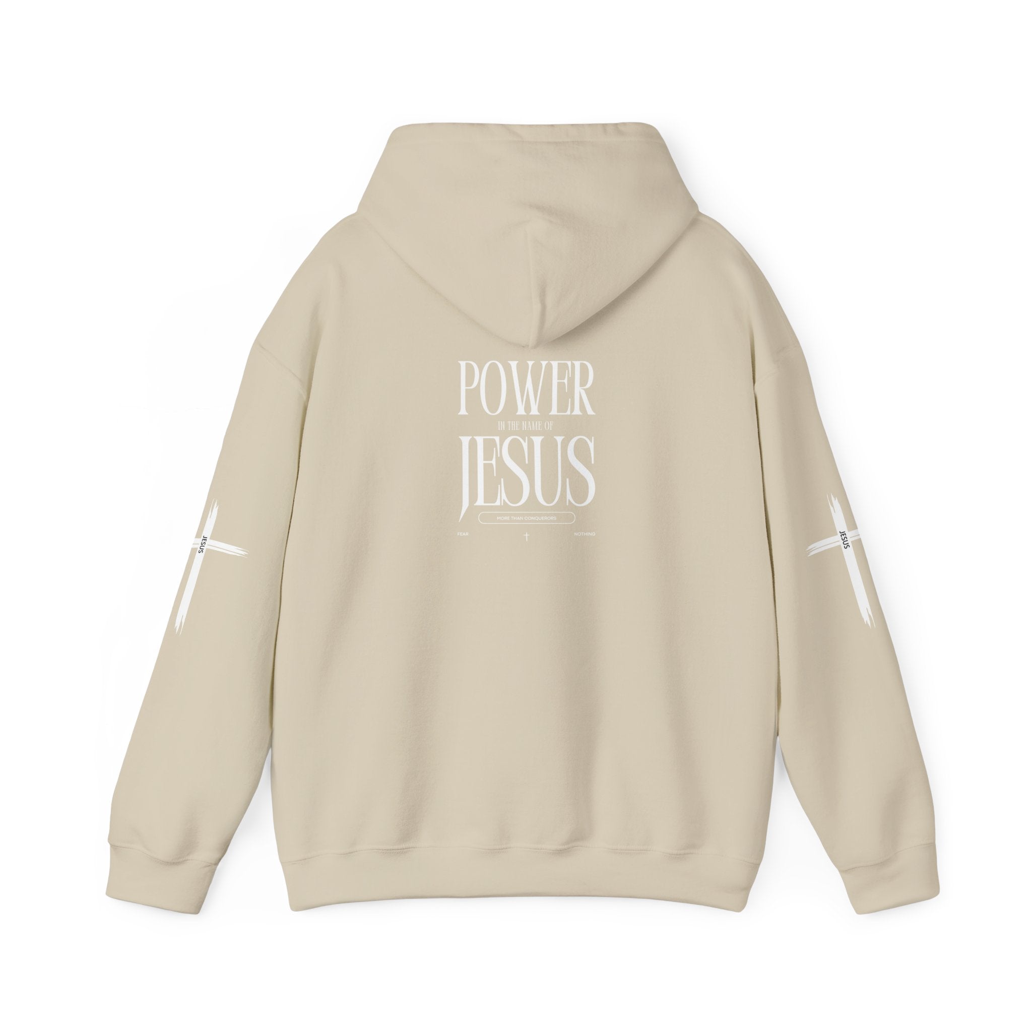 Collection of Power in the Name of Jesus Hoodie - Unisex Heavy Blend Sweatshirt for Faith and Inspiration in a gallery layout