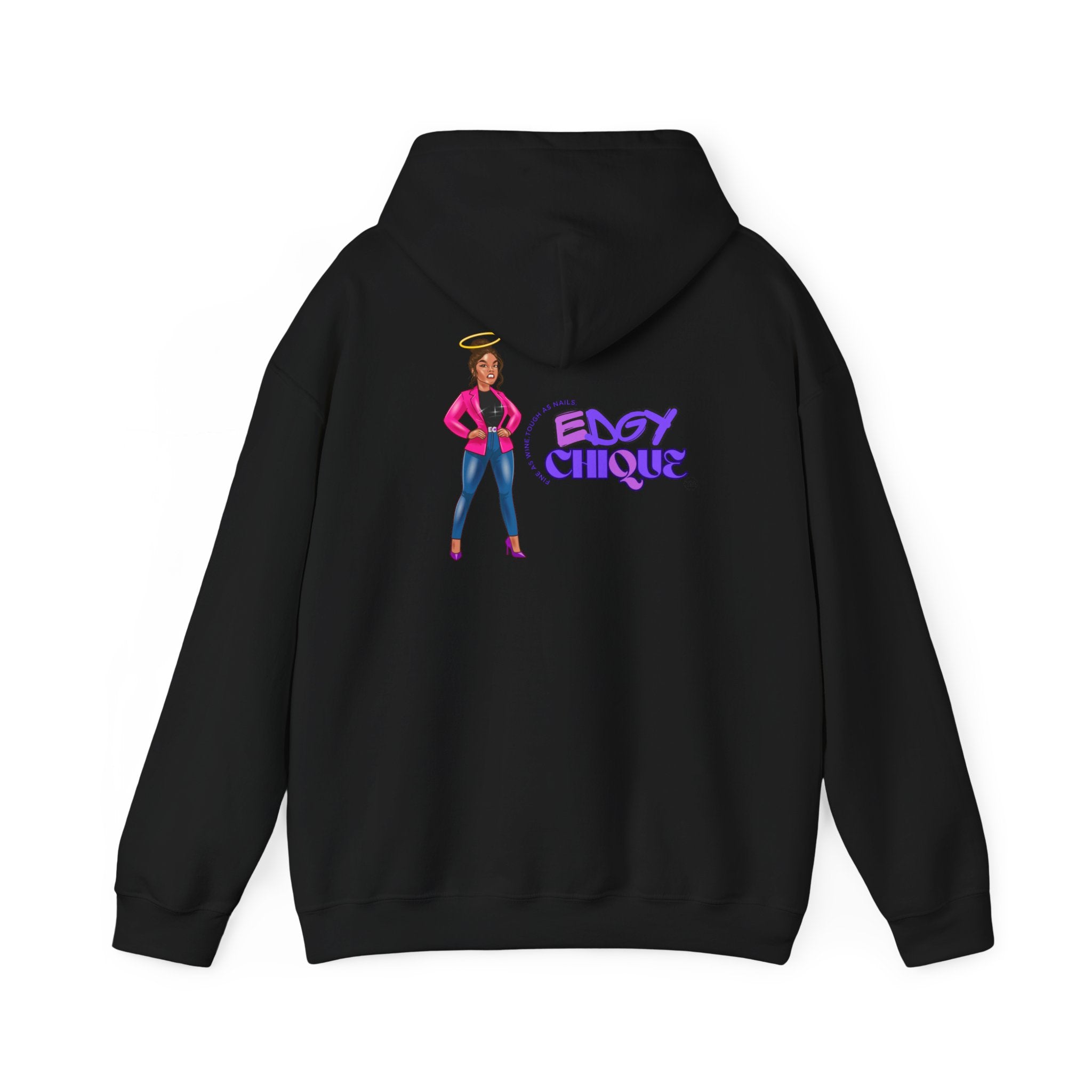 Collection of Edgy Chique Unisex Heavy Blend™ Hooded Sweatshirt - Trendy Graphic Pullover for Streetwear Enthusiasts in a gallery layout