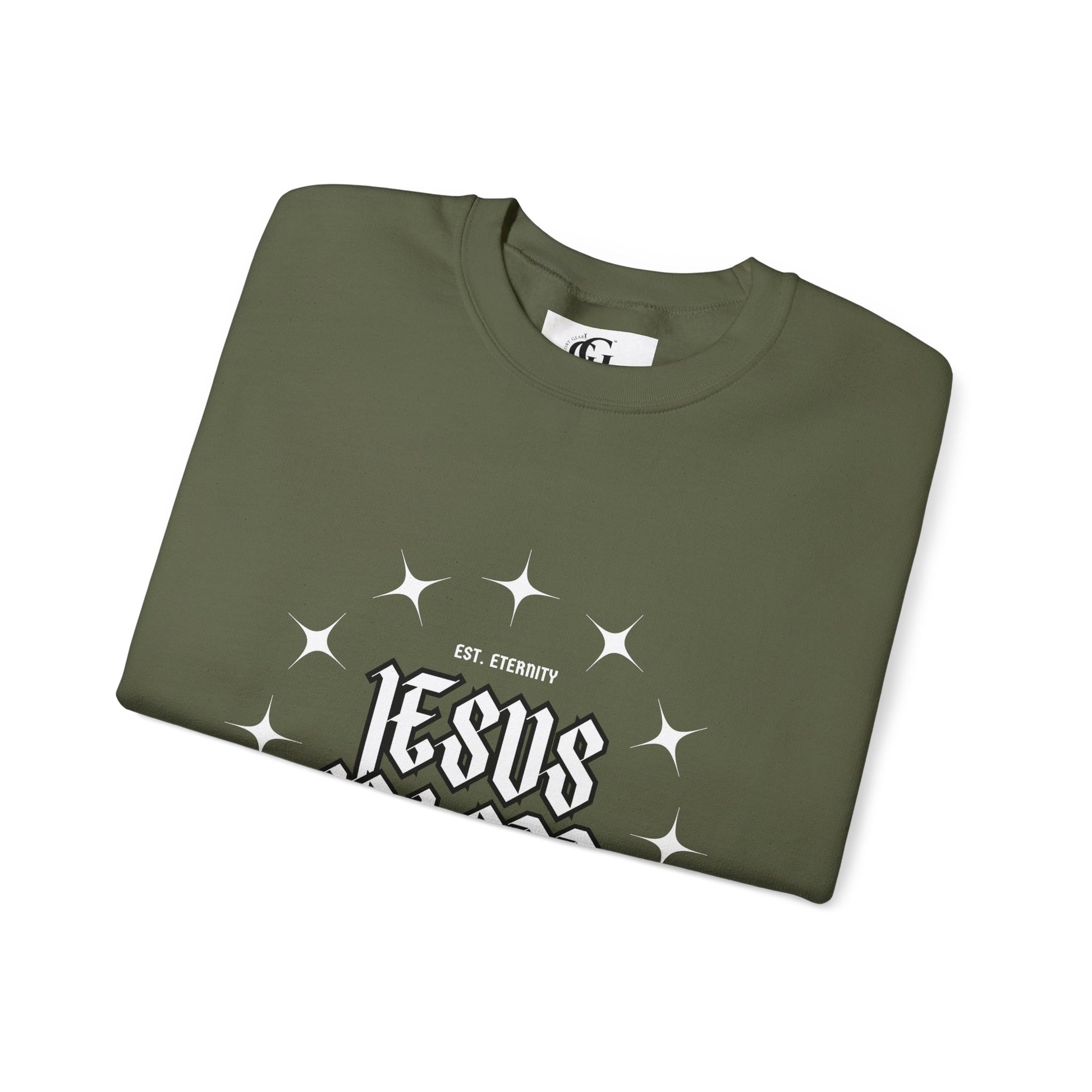 Faith-Inspired Unisex Heavy Blend Crewneck Sweatshirt - 'Jesus Is Lord' Design