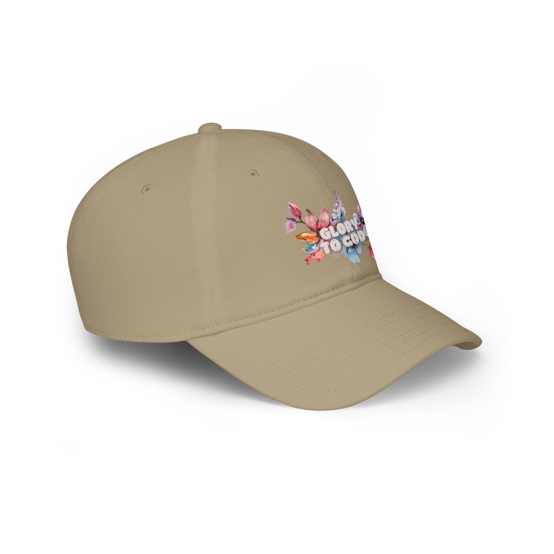 Glory to God Floral Low Profile Baseball Cap | Stylish Faith-Inspired Headwear