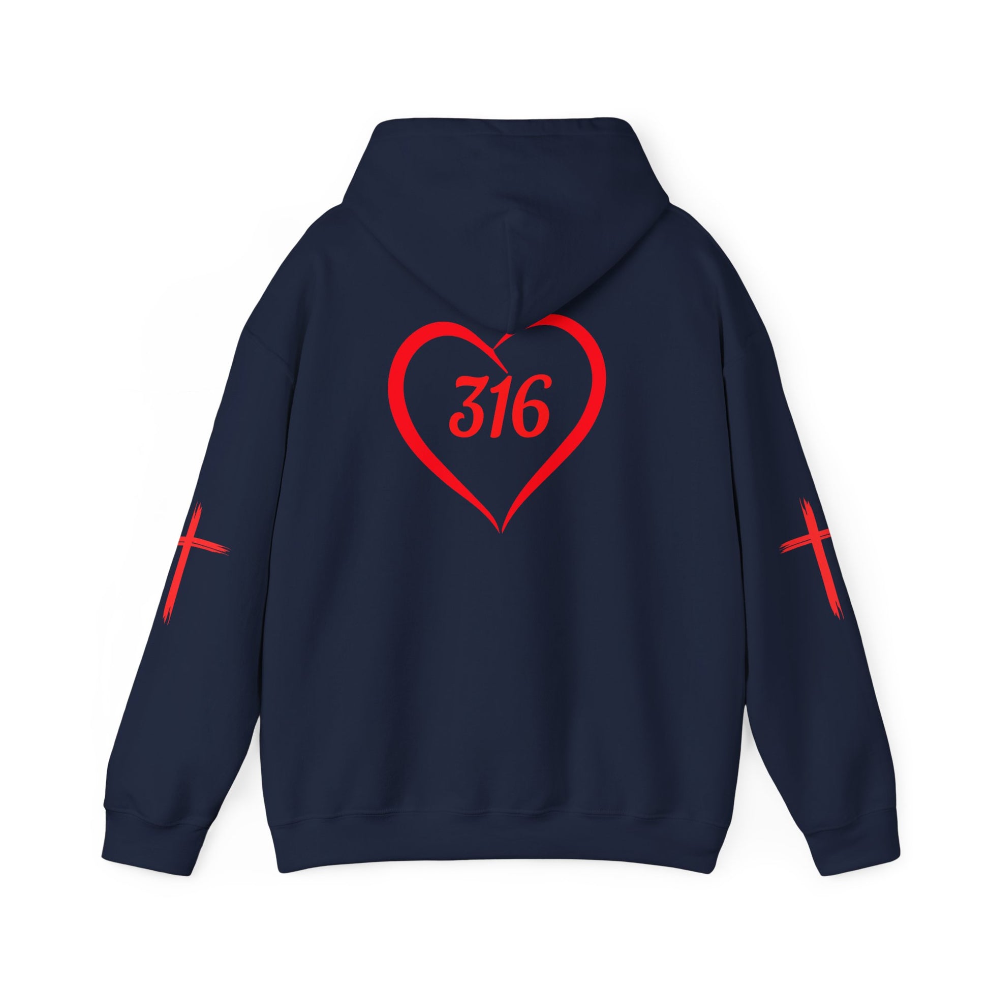 Heart 316 Unisex Heavy Blend Hooded Sweatshirt - Comfortable Faith-Inspired Apparel