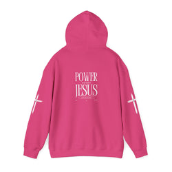 Collection of Power in the Name of Jesus Hoodie - Unisex Heavy Blend Sweatshirt for Faith and Inspiration in a gallery layout