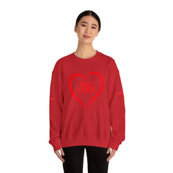 Collection of 316 Heart Graphic Unisex Crewneck Sweatshirt - Cozy Casual Love in a gallery layout