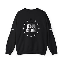 Collection of Faith-Inspired Unisex Heavy Blend Crewneck Sweatshirt - 'Jesus Is Lord' Design in a gallery layout