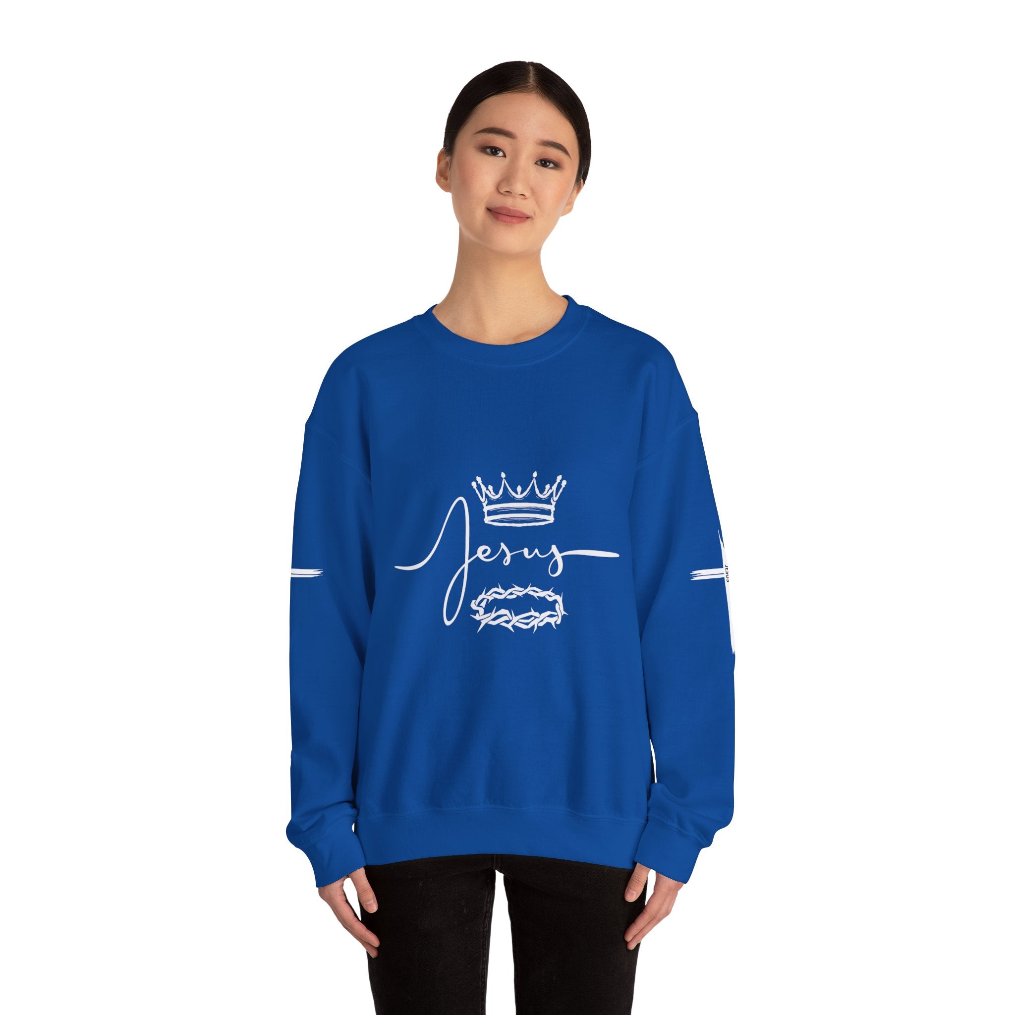 Collection of Jesus Crown & Thorns Unisex Crewneck Sweatshirt in a gallery layout