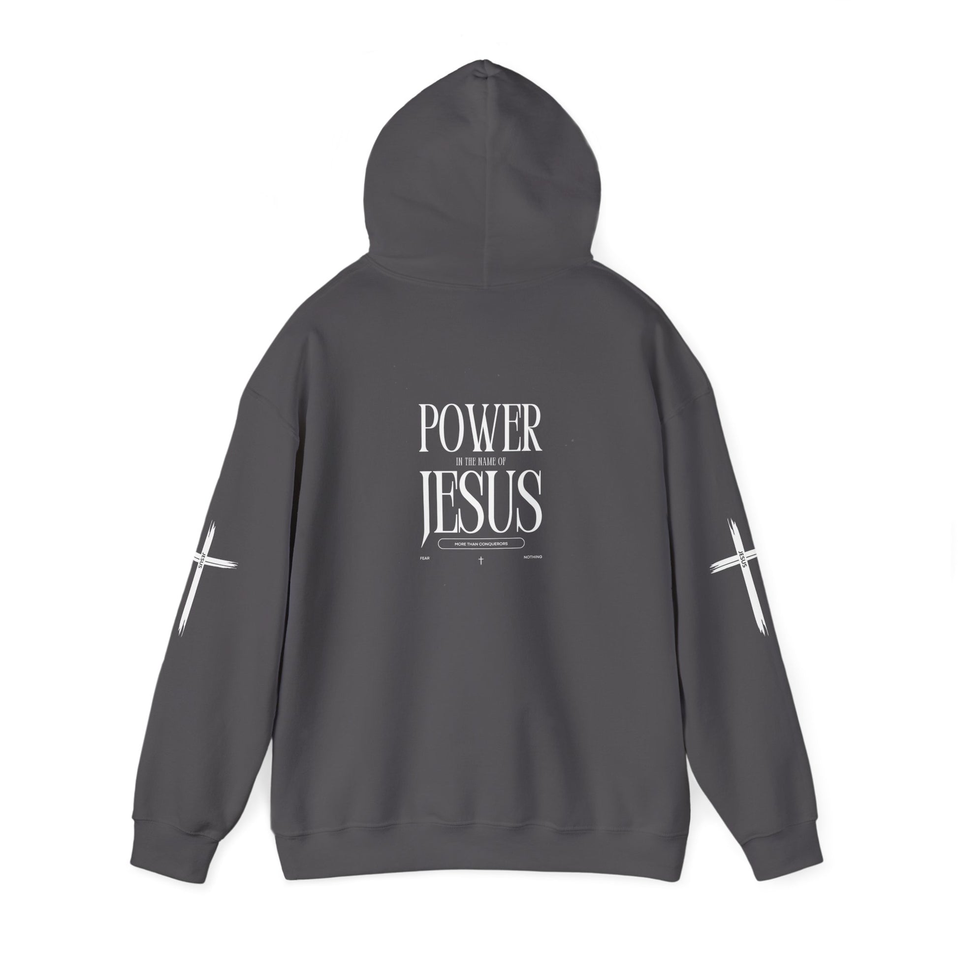 Power in the Name of Jesus Hoodie - Unisex Heavy Blend Sweatshirt for Faith and Inspiration