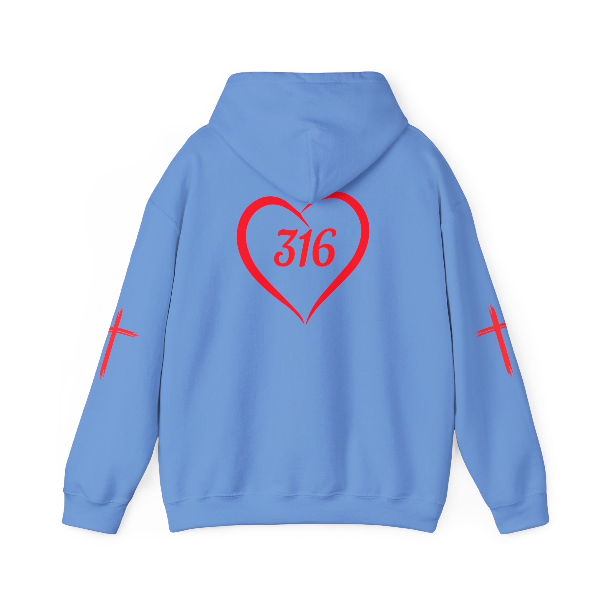 Collection of Heart 316 Unisex Heavy Blend Hooded Sweatshirt - Comfortable Faith-Inspired Apparel in a gallery layout