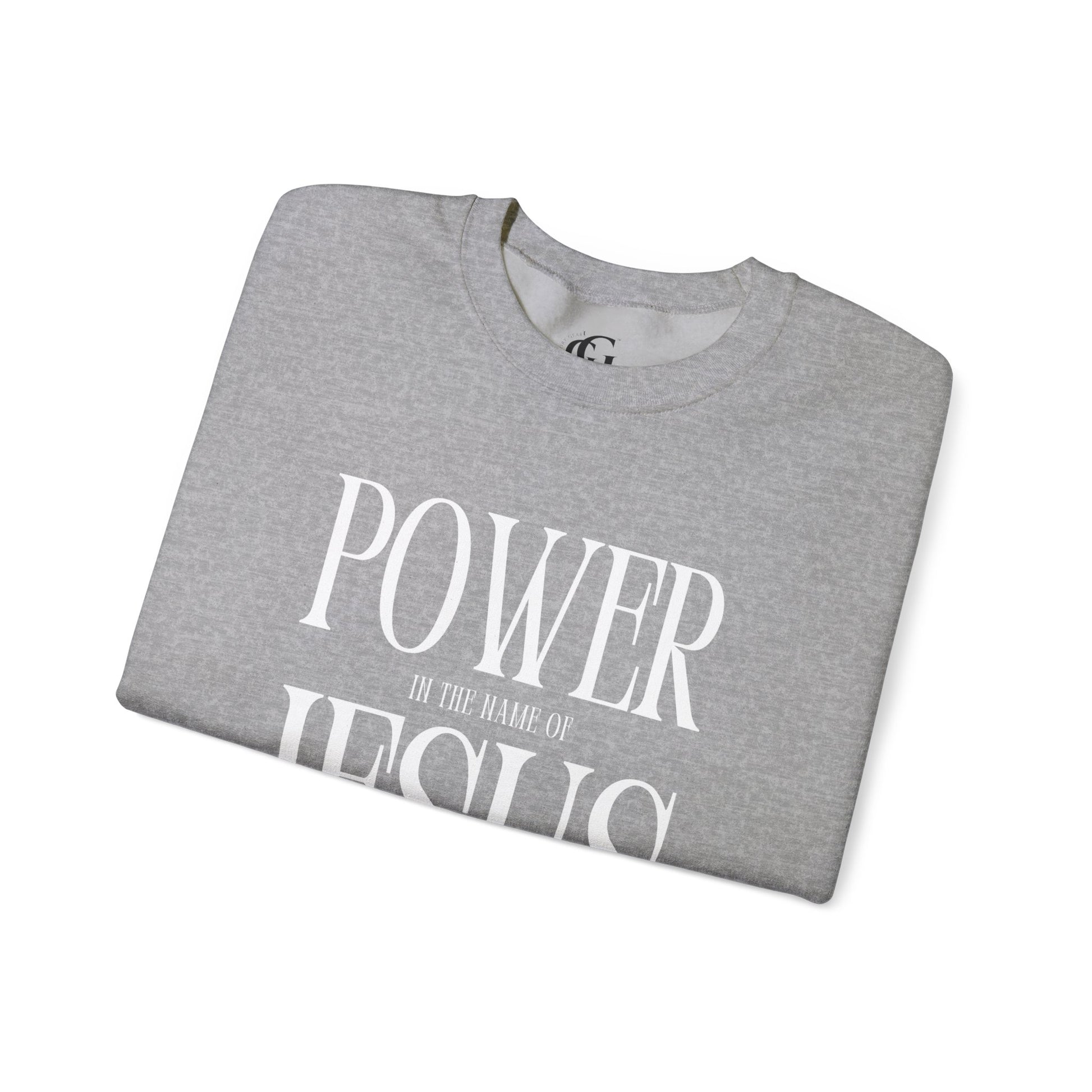 Power In the Name of Jesus Unisex Crewneck Sweatshirt for Comfort Lovers